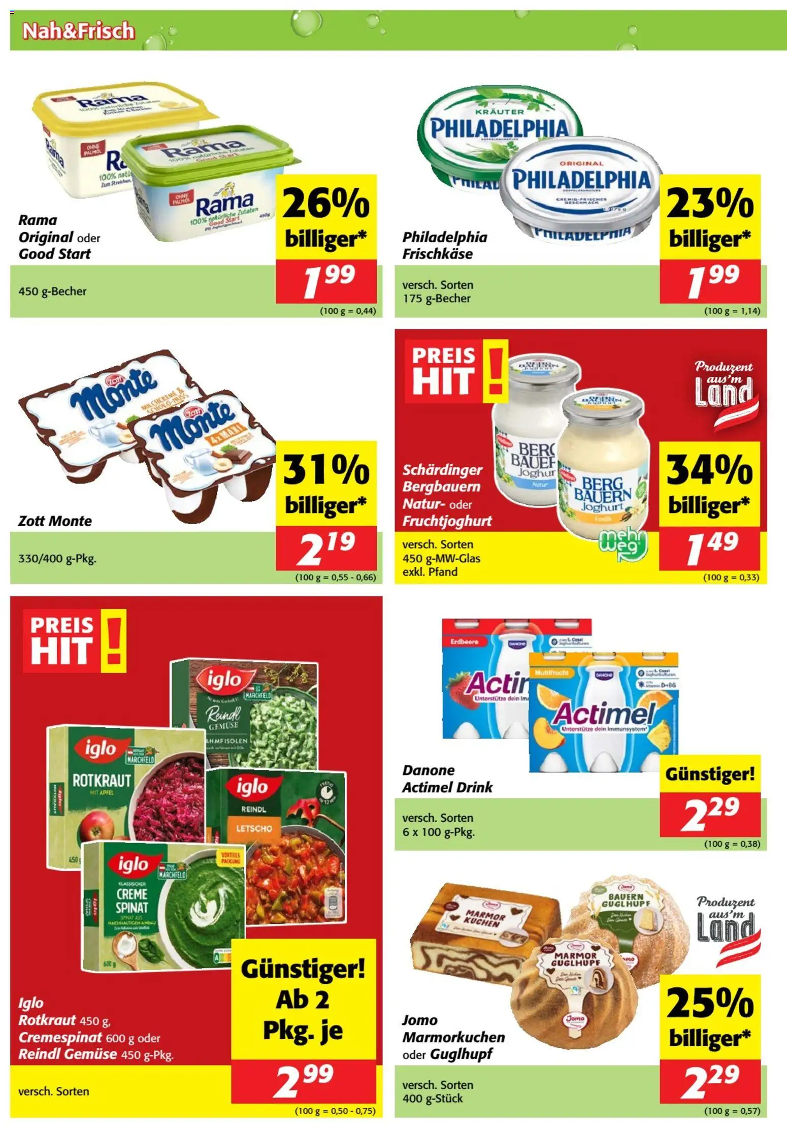 Nah und Frisch Flugblatt gültig ab 28.01.2026 | Seite: 2 | Produkte: Gemüse, Creme, Joghurt, Äpfel
