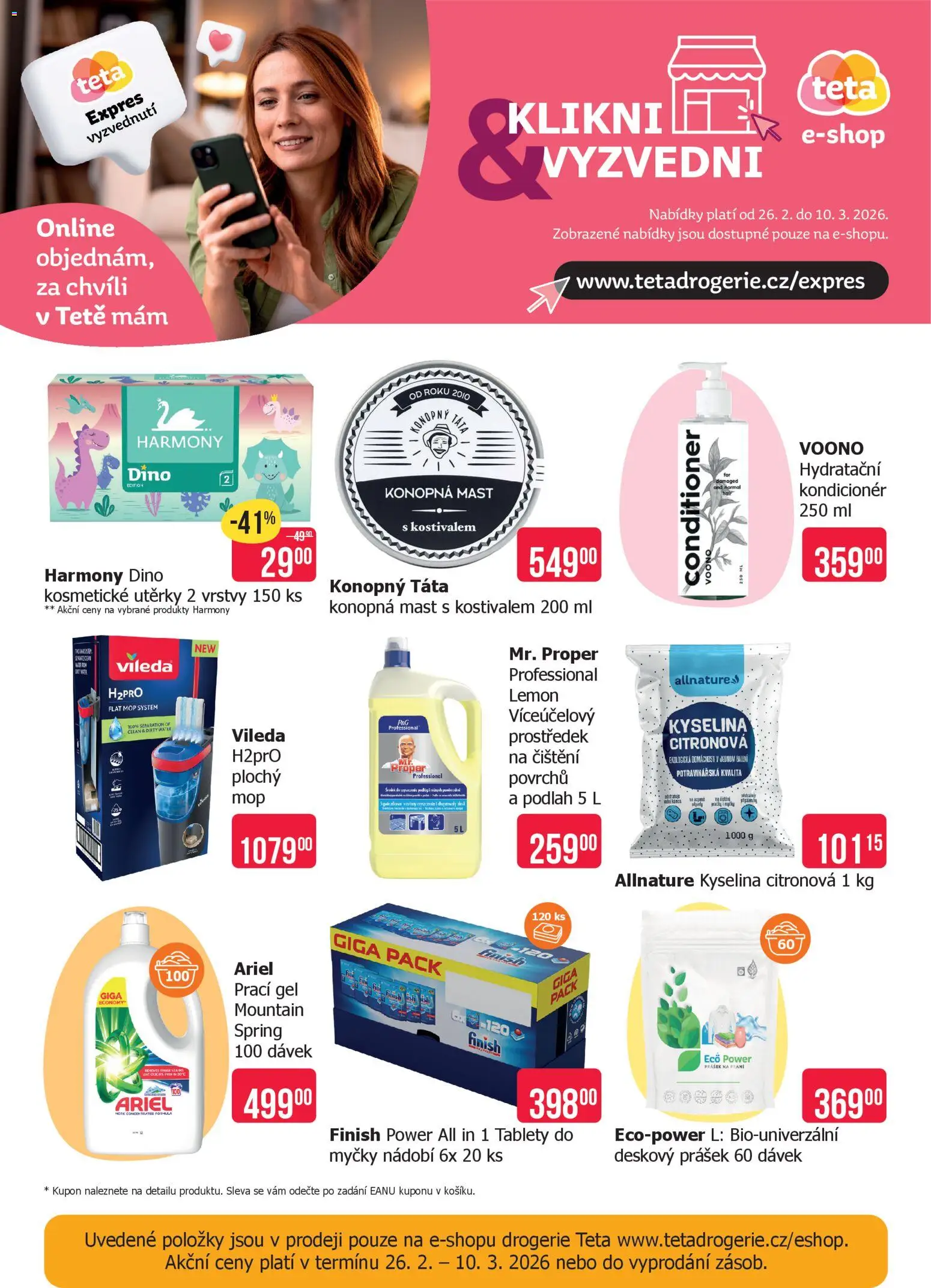 TETA Drogerie leták - Klub od 26.02.2026 | Strana: 19 | Produkty: Tablety do myčky, Kyselina citronová, Eco power, Kondicionér