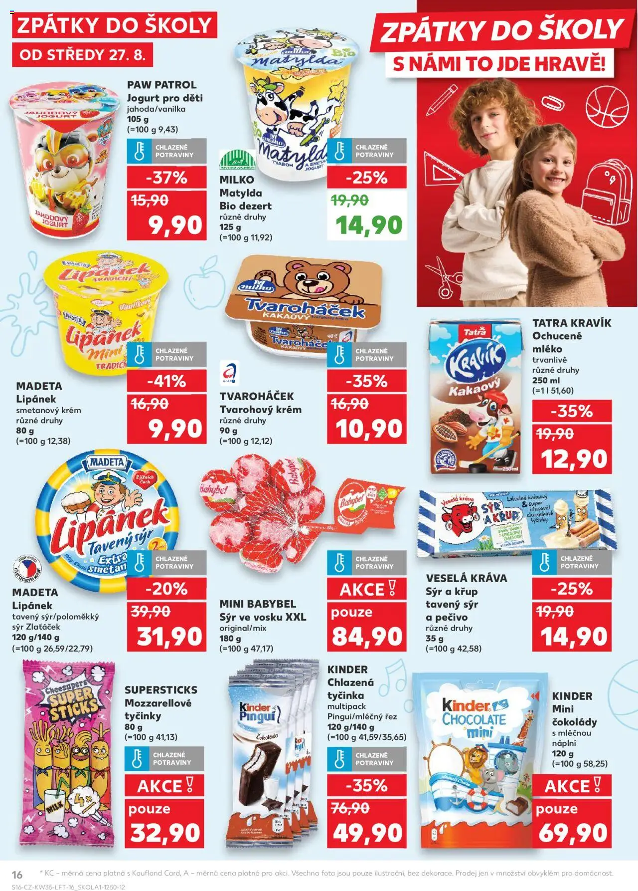 Kaufland leták - Plzeň Bory od 27.08.2025 | Strana: 16 | Produkty: Krém, Sýry, Potraviny, Tvaroháček