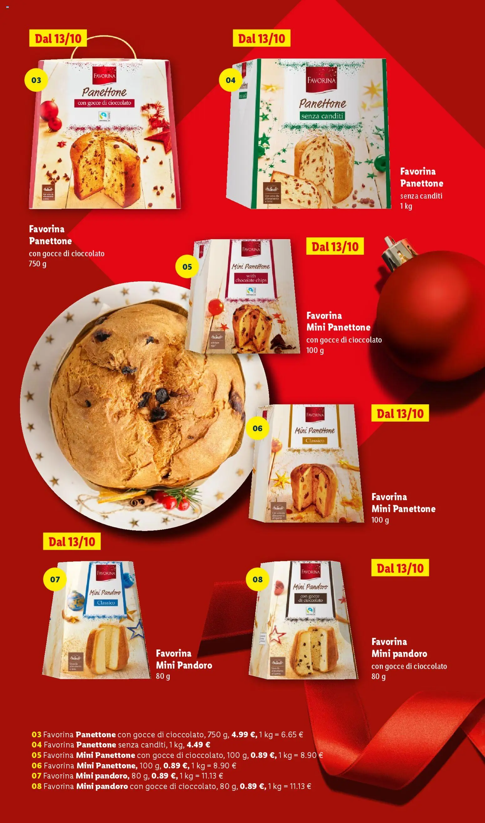 Volantino Lidl del 24.10.2025 | Pagina: 49 | Prodotti: Cioccolato, Pandoro, Panettone