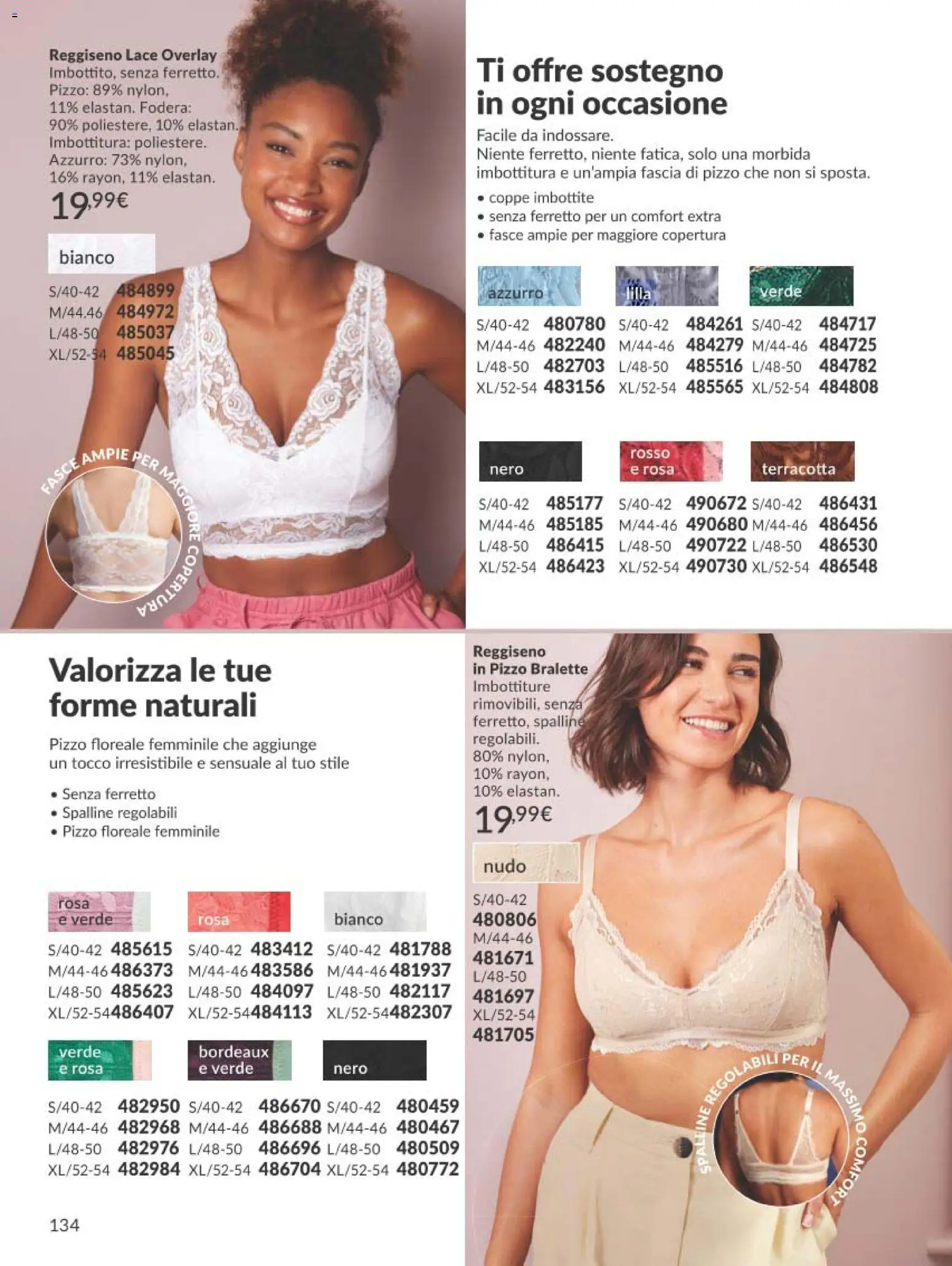 Volantino Avon del 01.04.2026 | Pagina: 134 | Prodotti: Reggiseno, Bralette