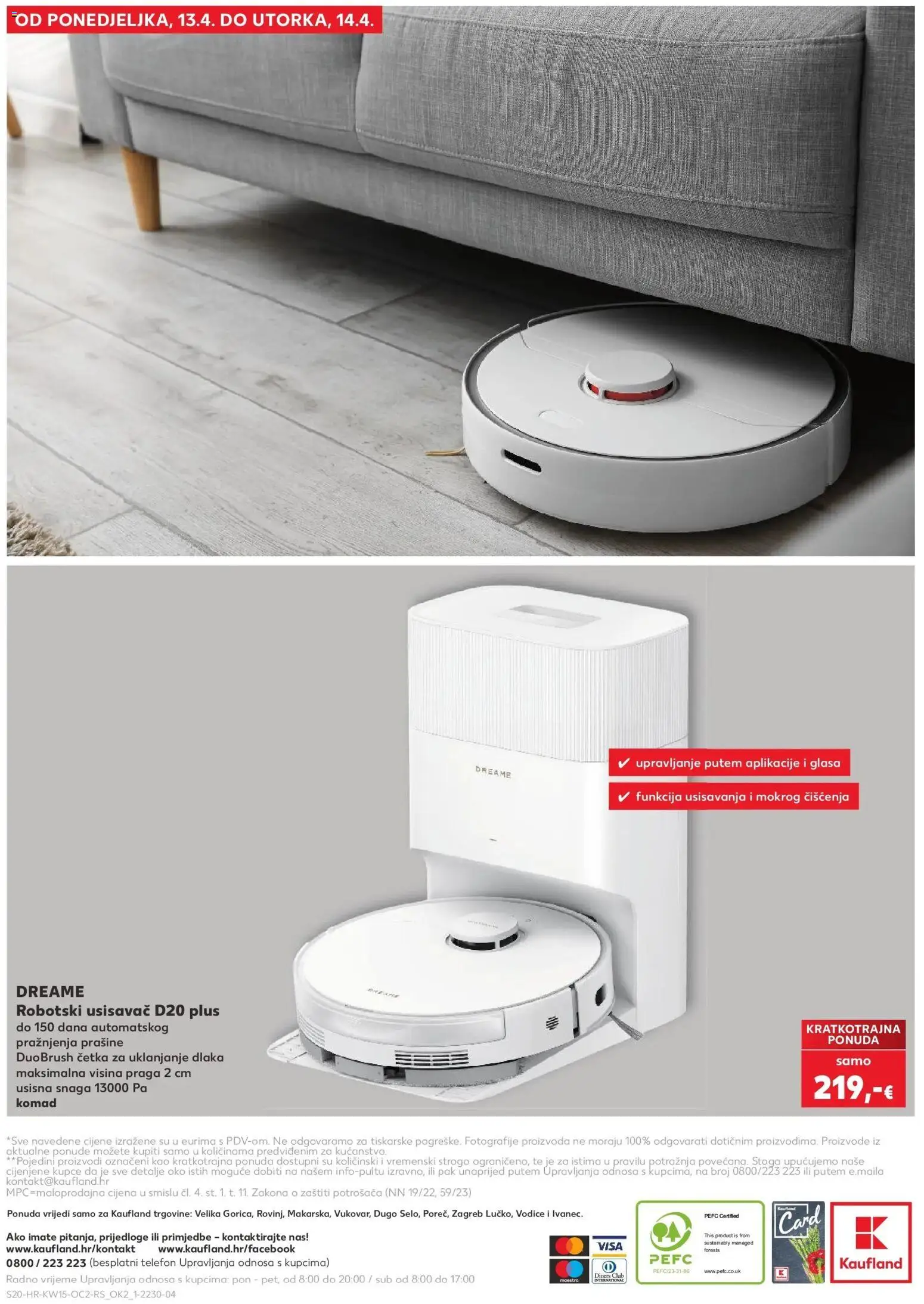 Kaufland katalog | vrijedi od 08.04.2026 | Stranica: 20 | Proizvodi: Usisavač, Robot, Četka, Telefon