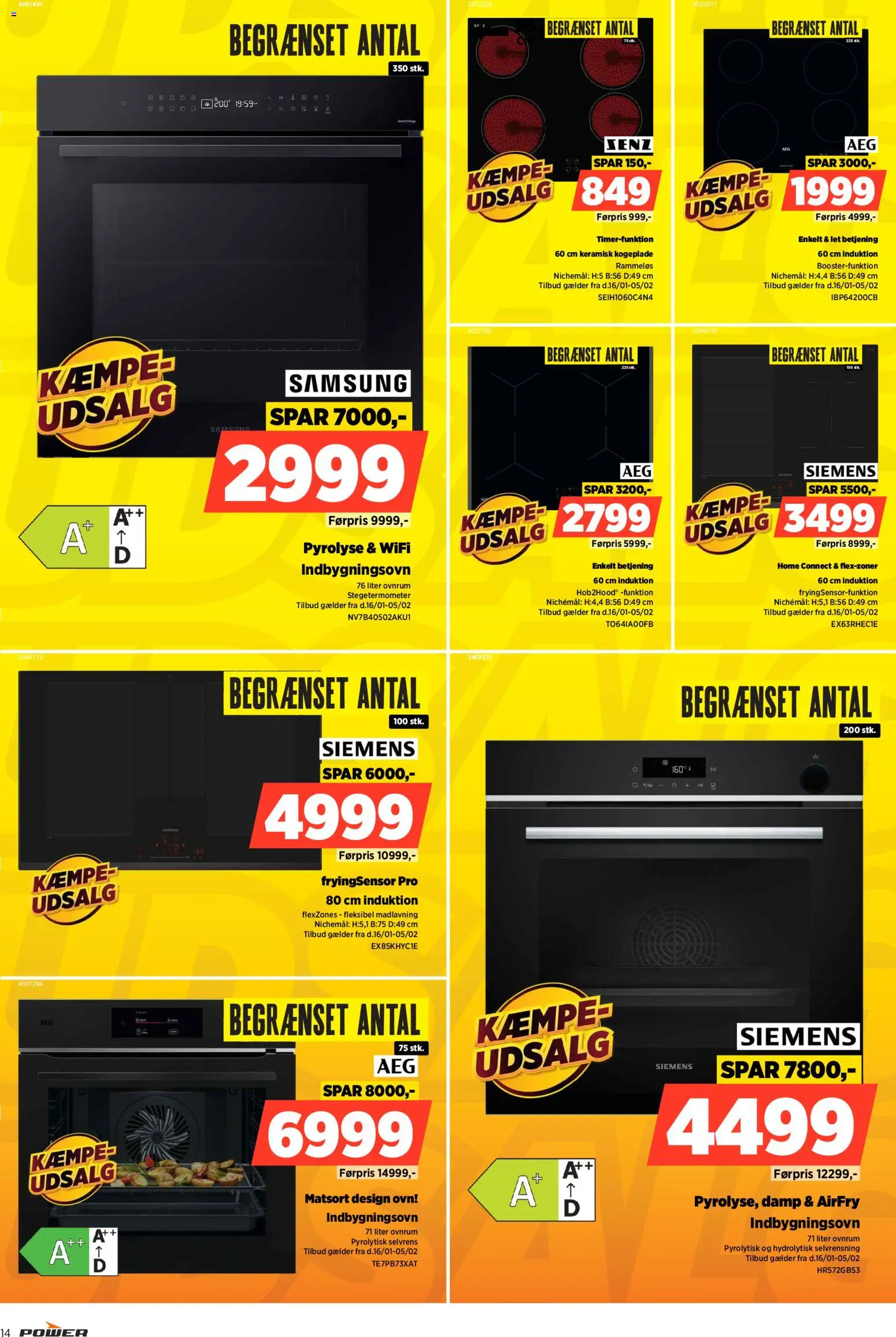 Power tilbudsavis – gyldig fra 16.01.2026 | Side: 14 | Produkter: Ovn, Kogeplade