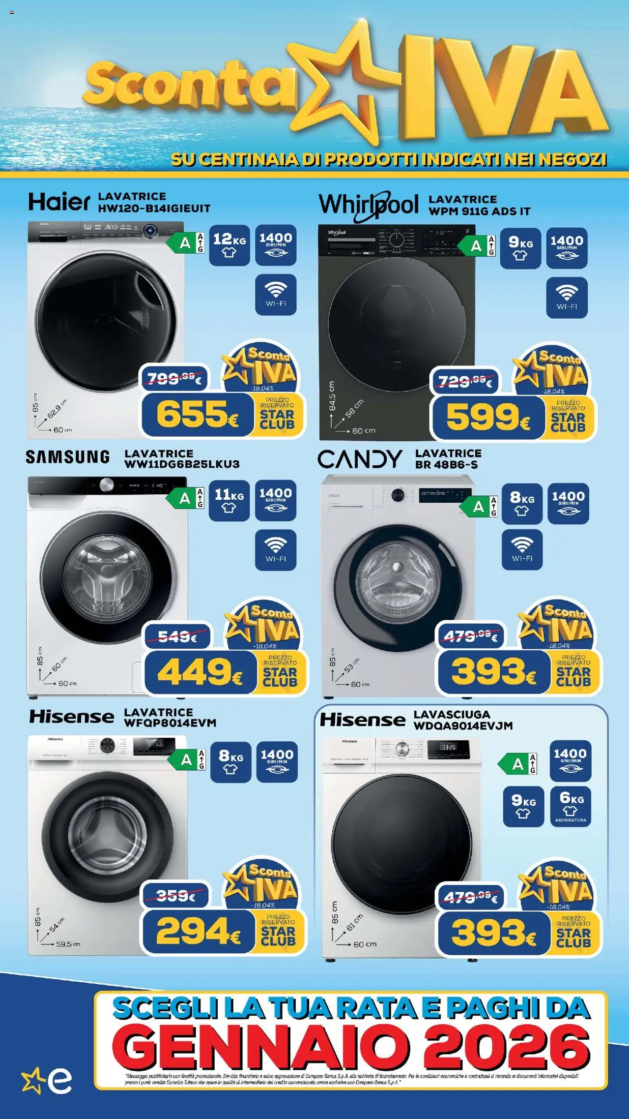 Volantino Euronics del 31.07.2025 | Pagina: 22 | Prodotti: Lavasciuga, Lavatrice, Samsung