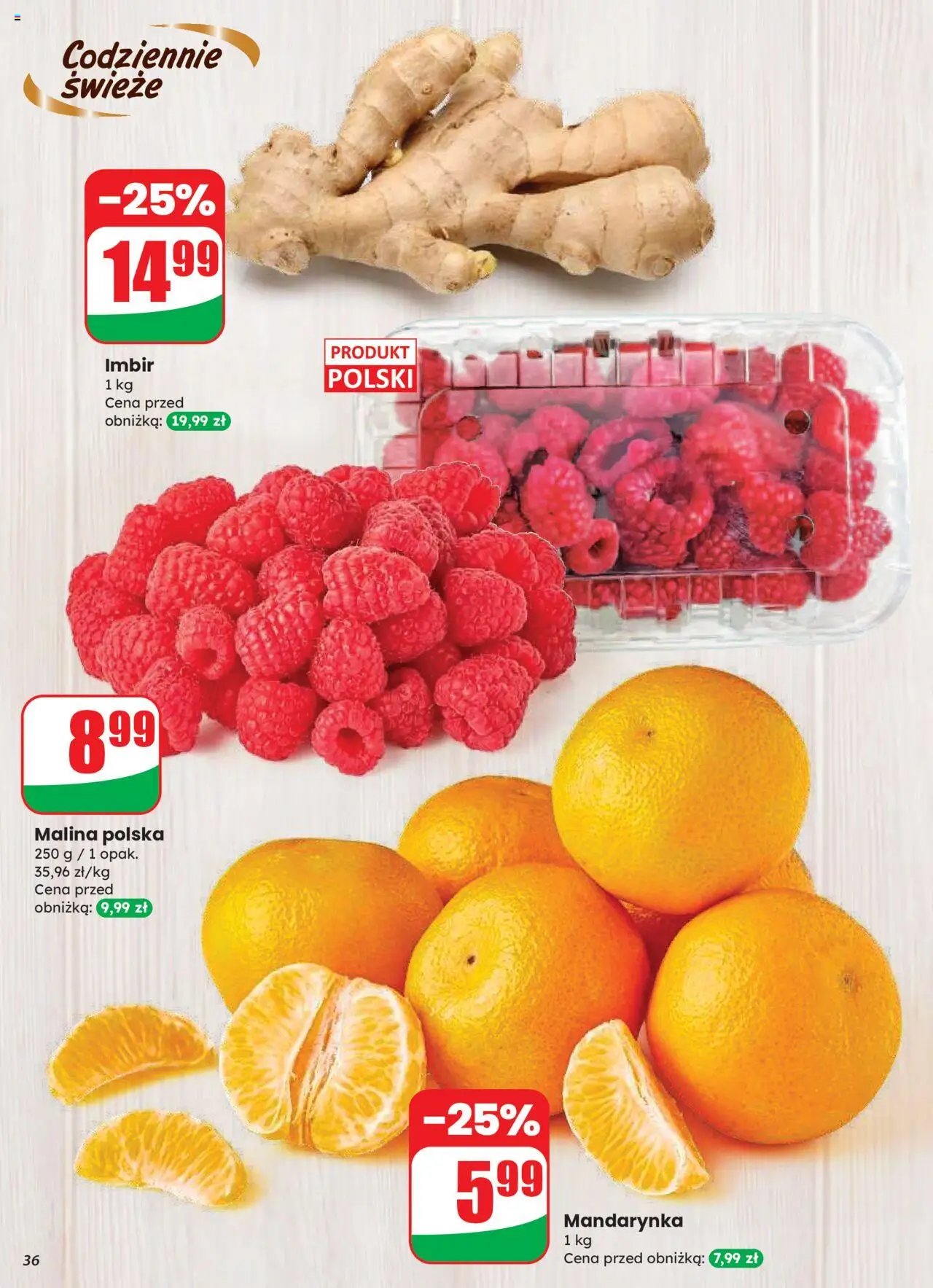 Dino Gazetka od 20.08.2025 | Strona: 36 | Produkty: Malina, Imbir