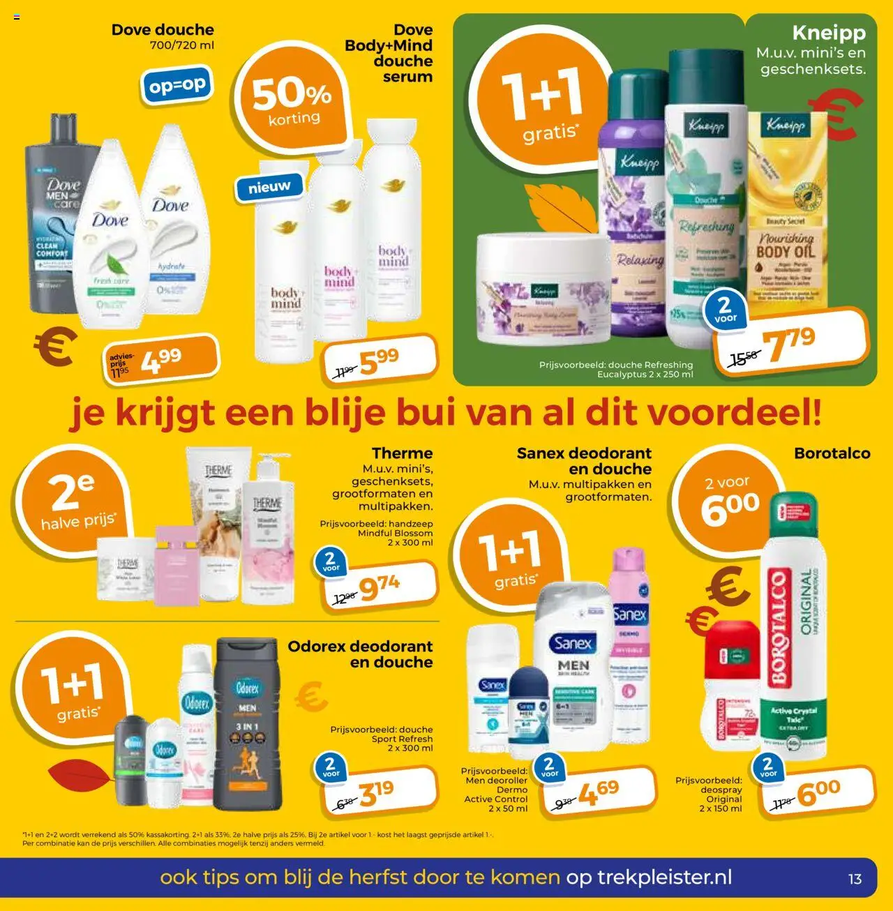 {H1} | Pagina: 13 | Producten: Deodorant, Kan, Douche, Handzeep
