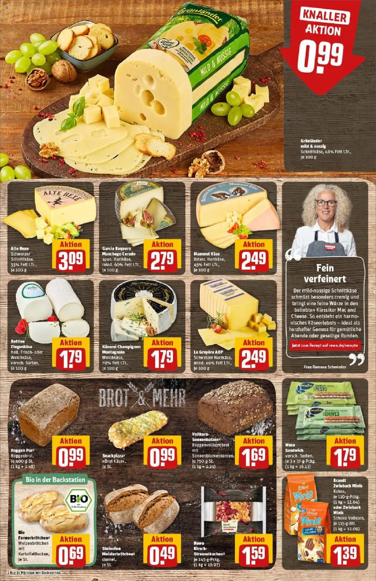 Rewe prospekt Erkelenz	 - gültig ab dem 11.08.2025 | Seite: 11 | Produkte: Käse, Ziegenkäse, Grunlander, Brot