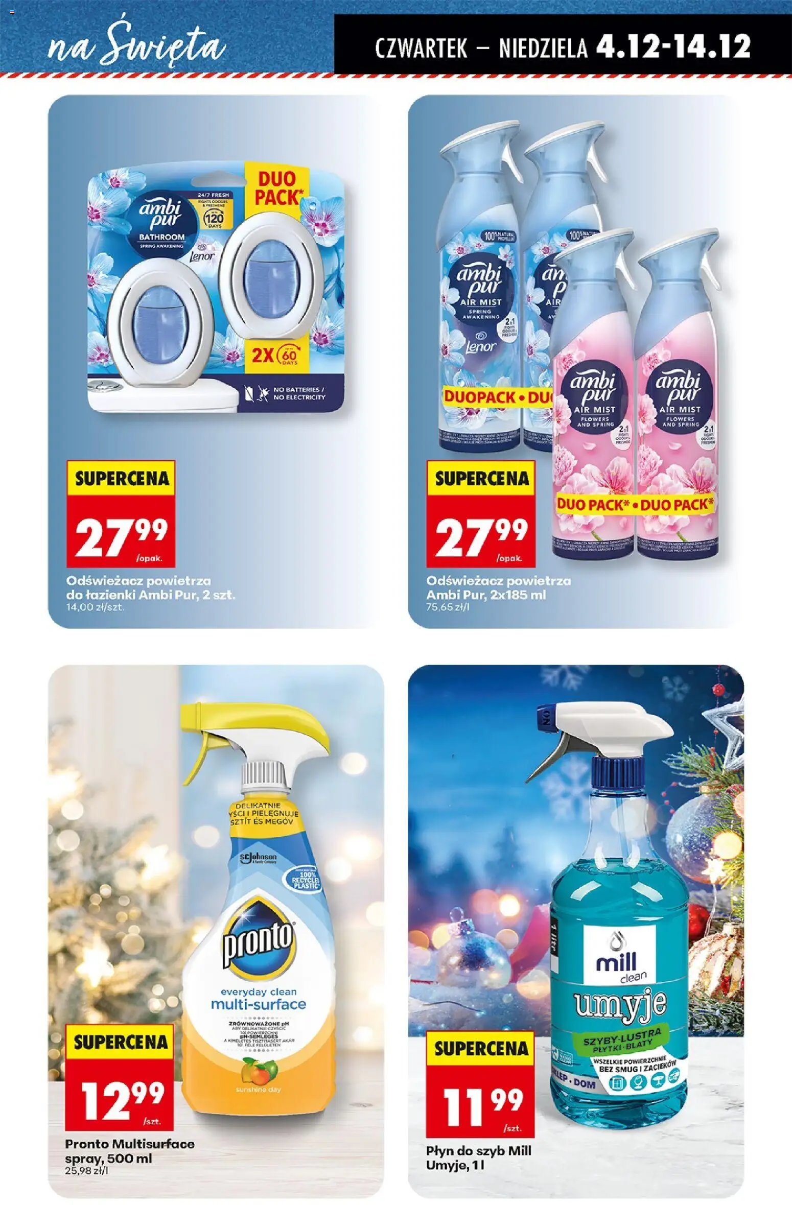 Biedronka gazetka - Drogeria od 04.12.2025 | Strona: 11 | Produkty: Odświeżacz, Odświeżacz powietrza, Cleaner