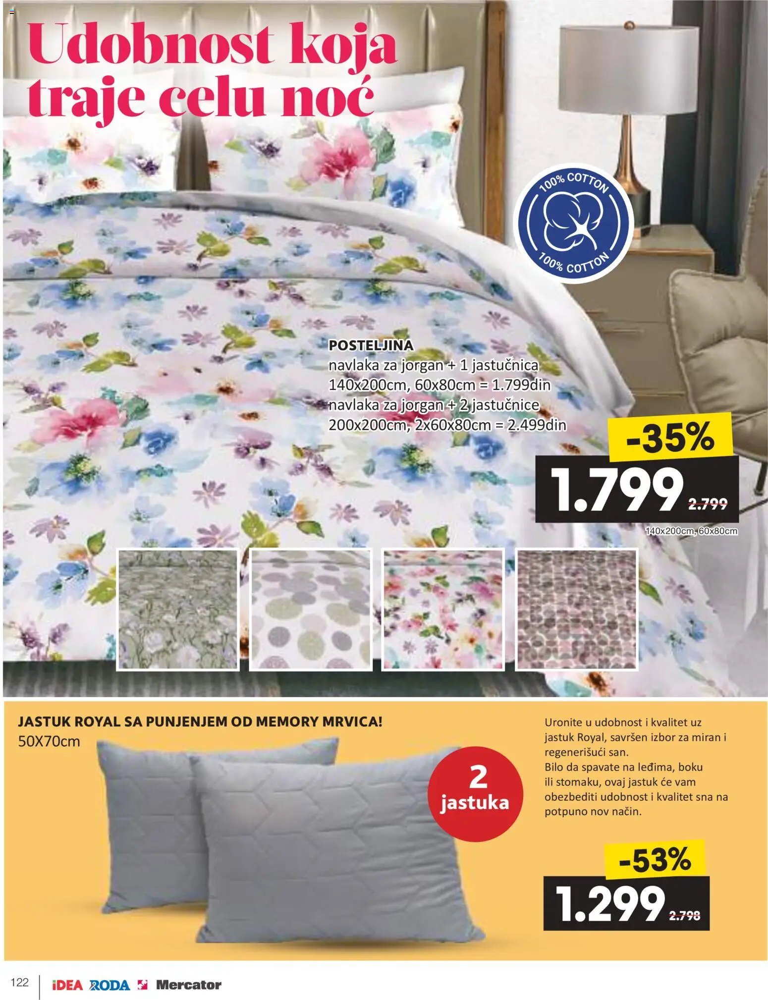 Idea katalog - važi od 09.04.2026 | Strana: 122 | Proizvode: Jastuk, Jorgan