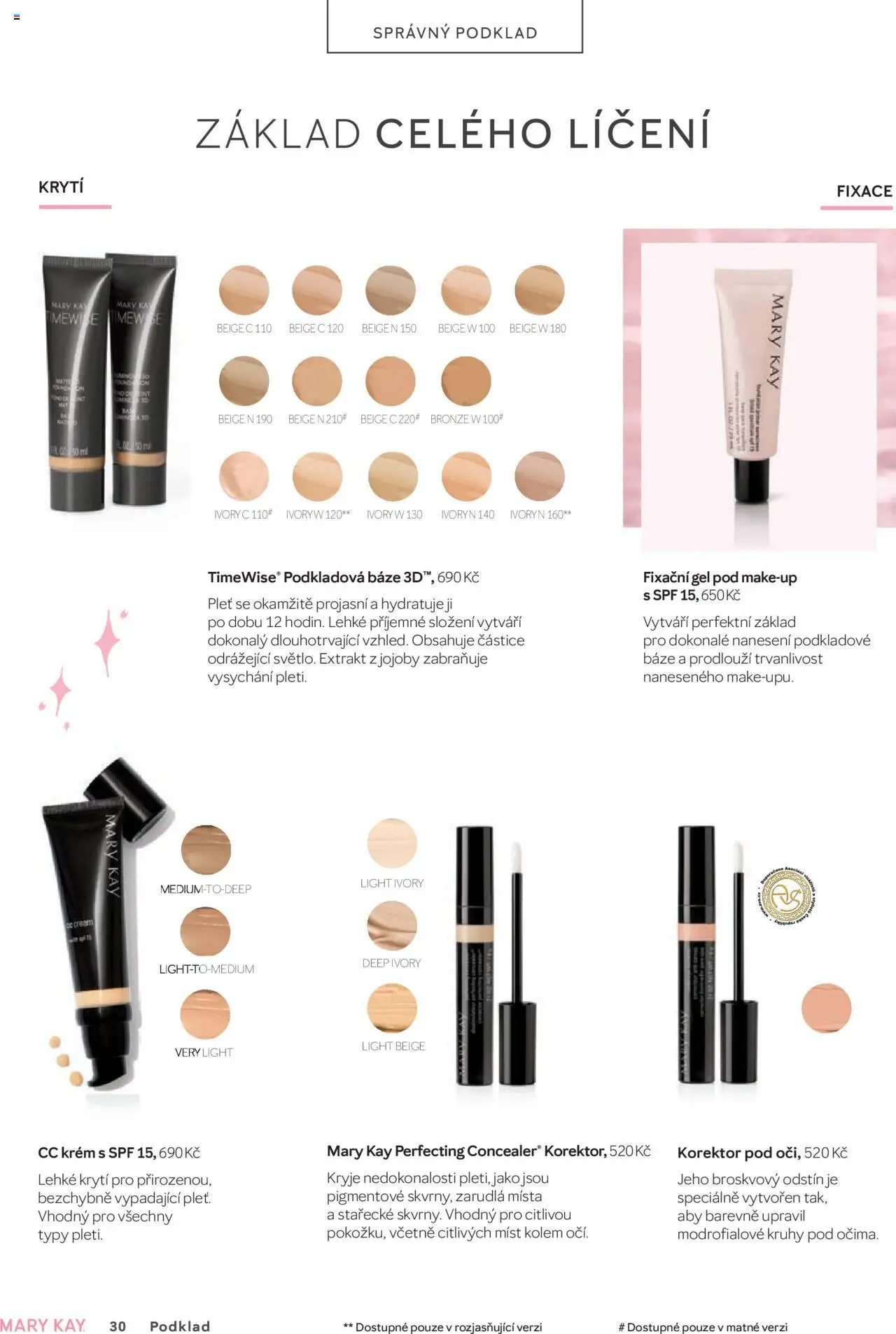Mary Kay kniha o kráse od 01.07.2025 | Strana: 30 | Produkty: Makeup, Krém, Make-up, CC krém