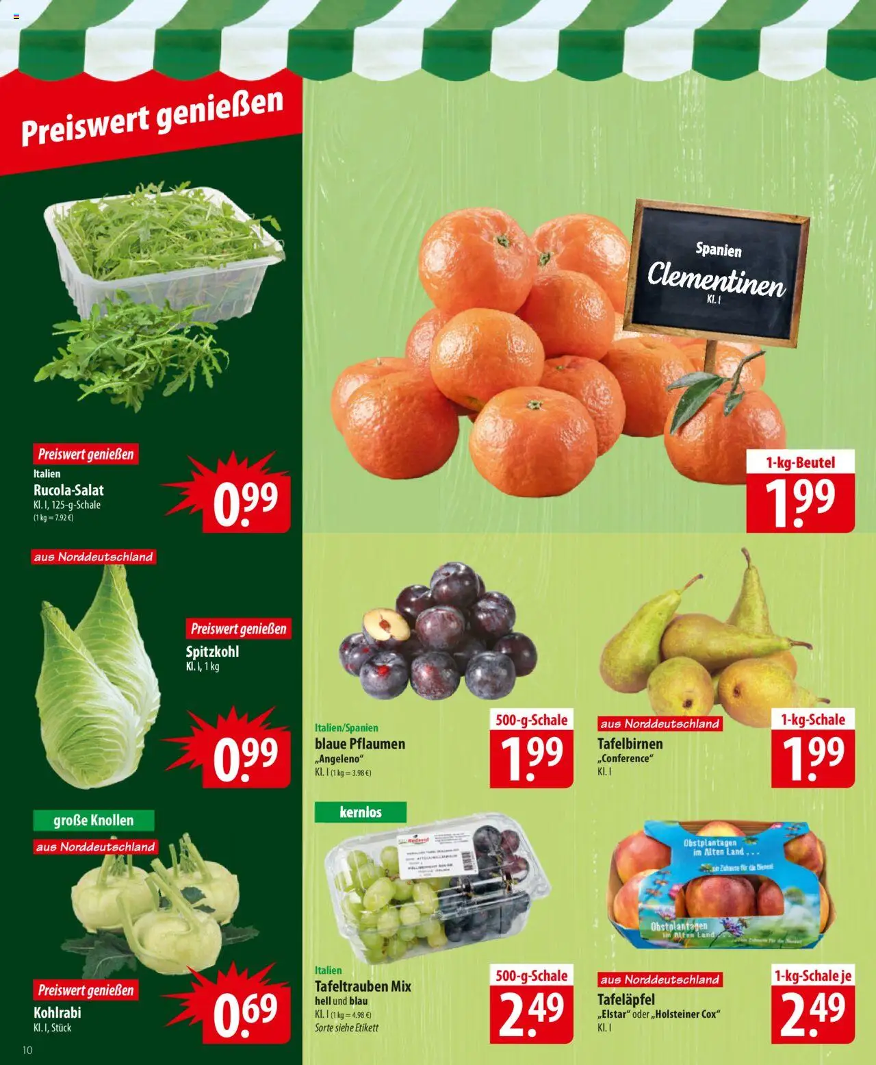 Famila Prospekt 	 – gültig ab 13.10.2025 | Seite: 10 | Produkte: Pflaumen, Kohlrabi