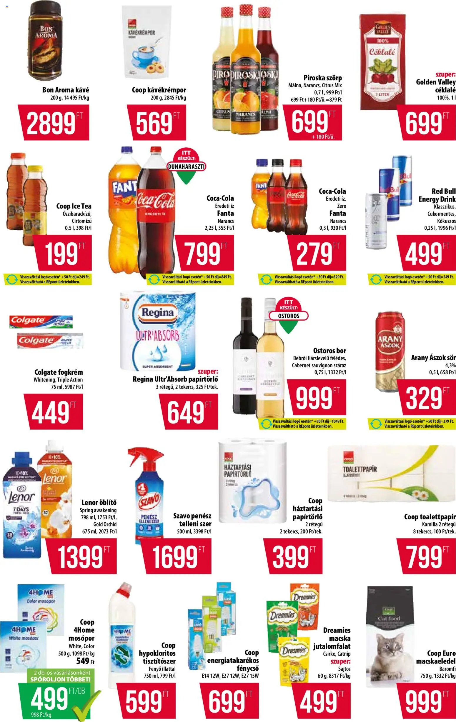 COOP akciós ujság - amely érvényes a következő dátumtól: 08.01.2026 | Oldal: 7 | Termékek: Ice tea, Arany ászok, Kávé, Bor