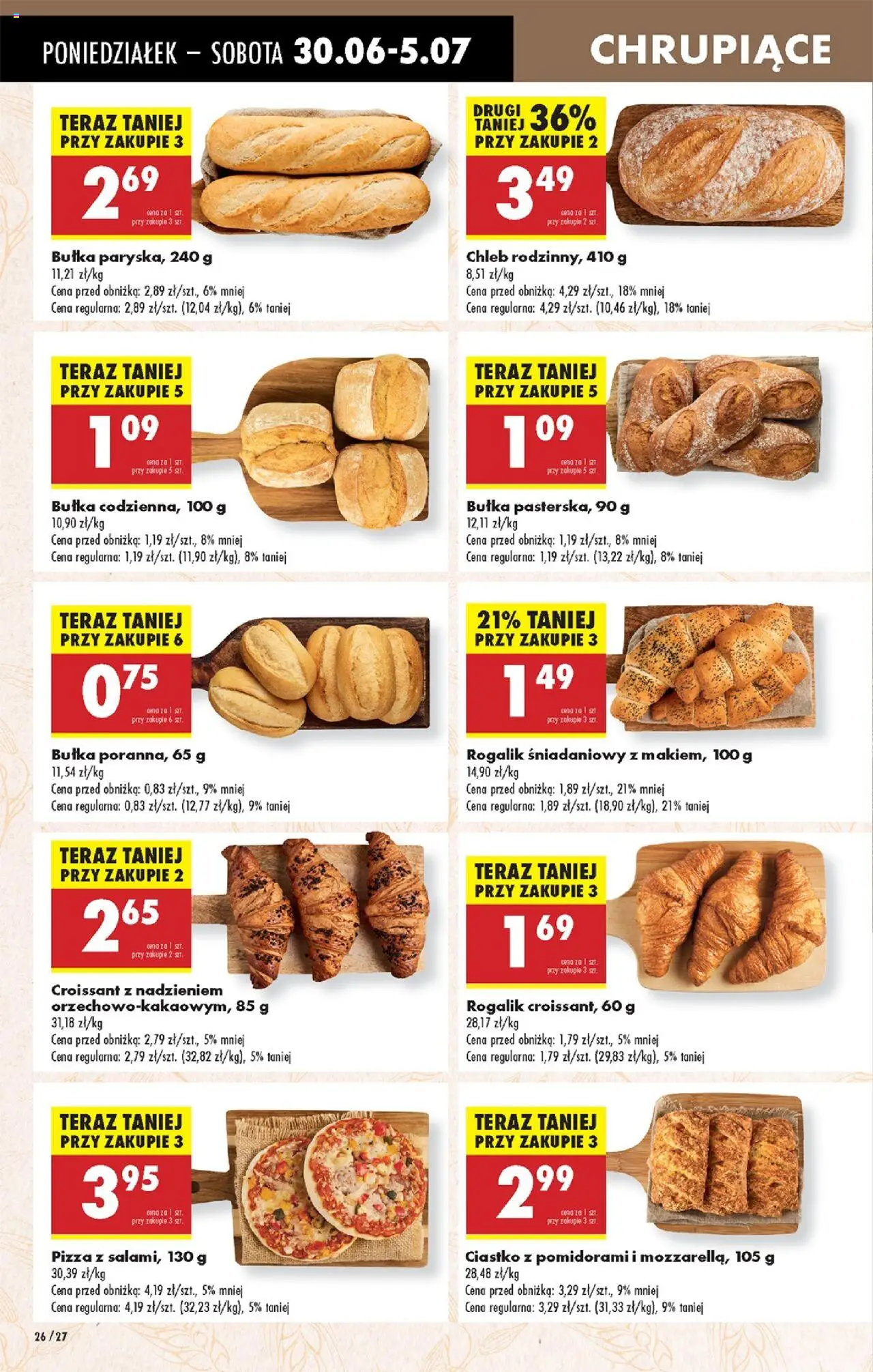 Biedronka gazetka od 30.06.2025 | Strona: 38 | Produkty: Pieczywo, Bułka, Chleb, Pizza
