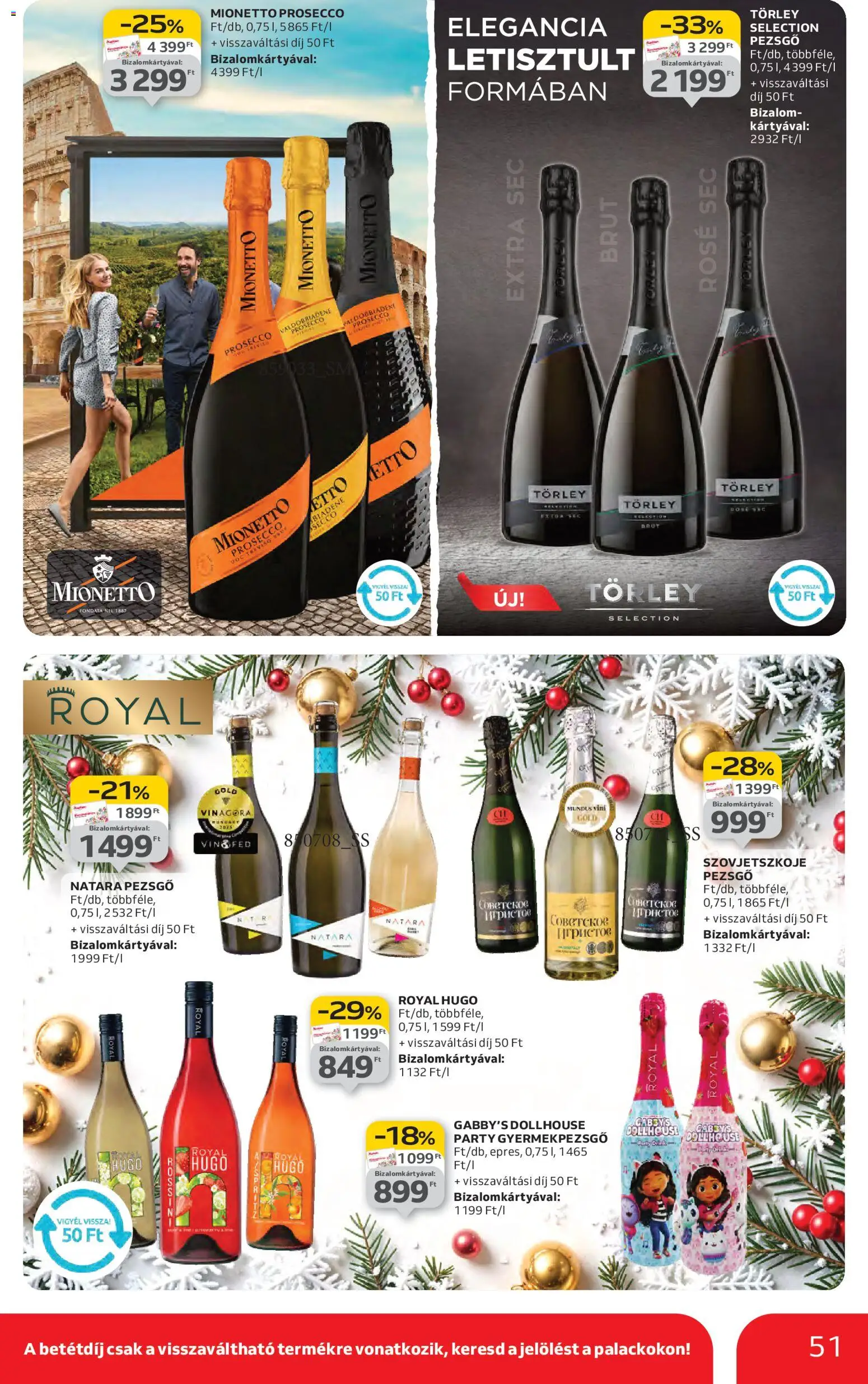 Auchan akciós ujság - amely érvényes a következő dátumtól: 27.11.2025 | Oldal: 51 | Termékek: Pezsgő