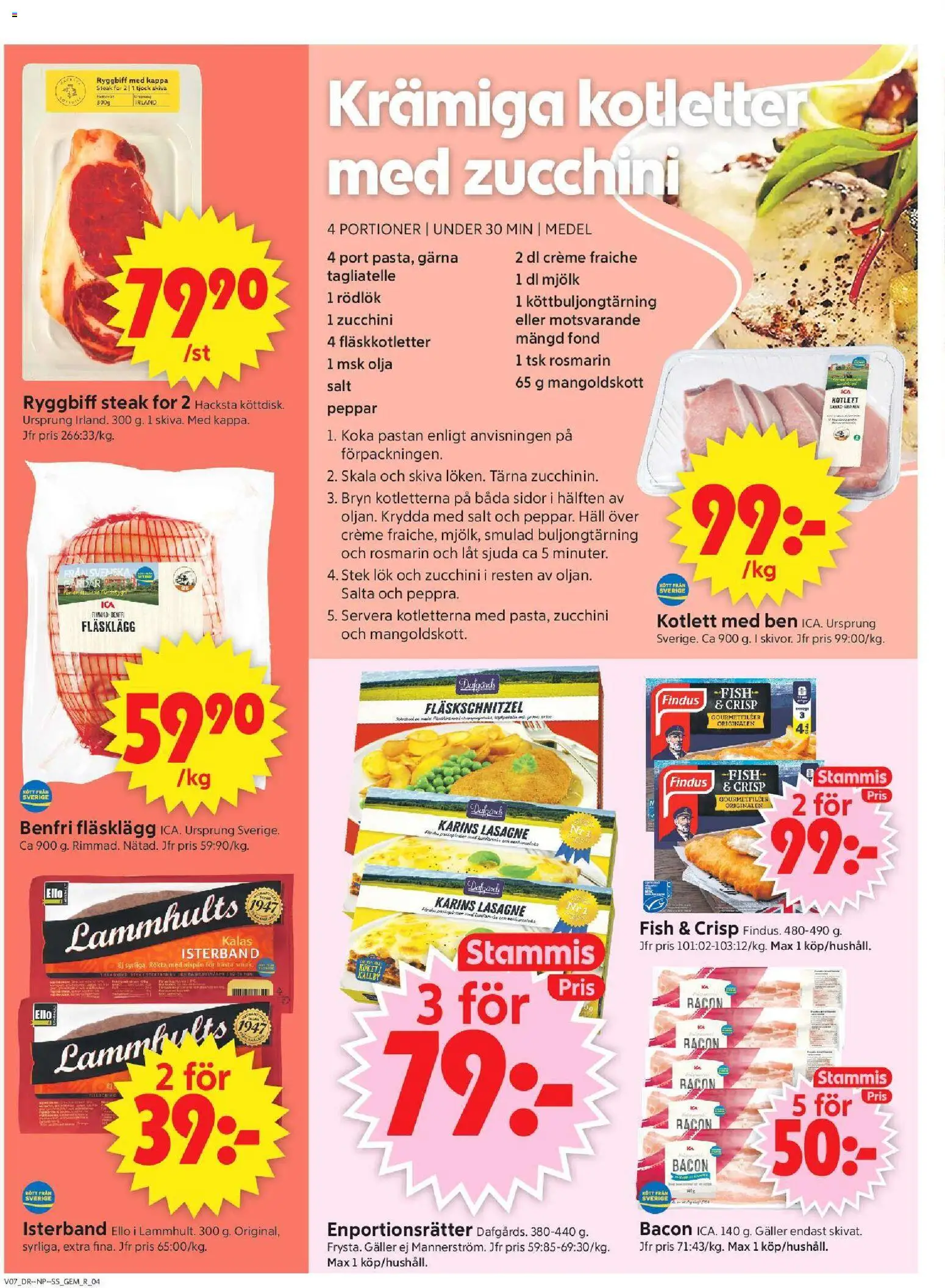ICA Supermarket reklamblad aktuell från 09.02.2026 | Sida: 4 | Produkter: Salt, Fond, Olja, Häll