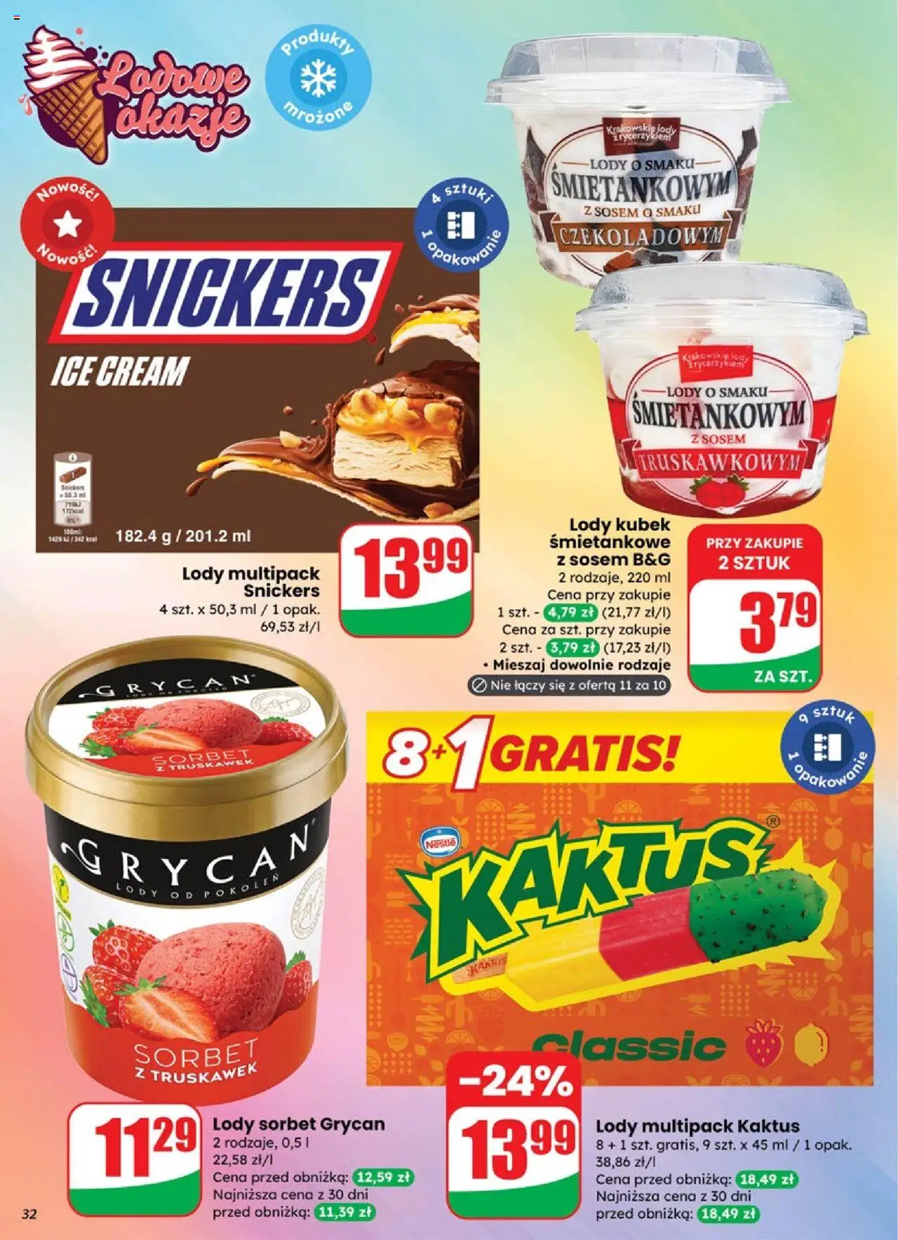 Dino Gazetka od 10.09.2025 | Strona: 32 | Produkty: Sorbet, Lody