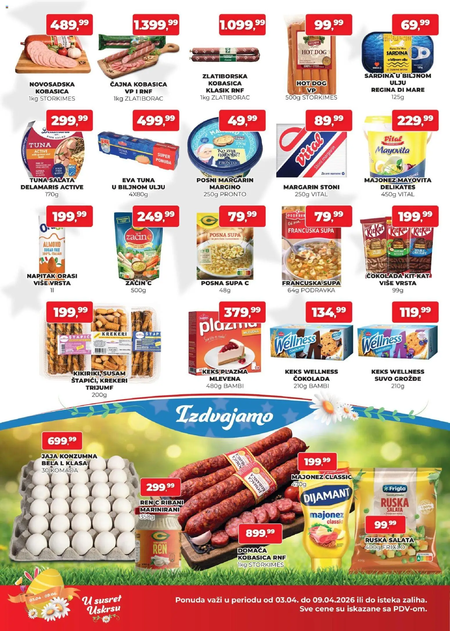 Plus Cash & Carry katalog - važi od 03.04.2026 | Strana: 2 | Proizvode: Ruska salata, Keks, Plazma, Podravka