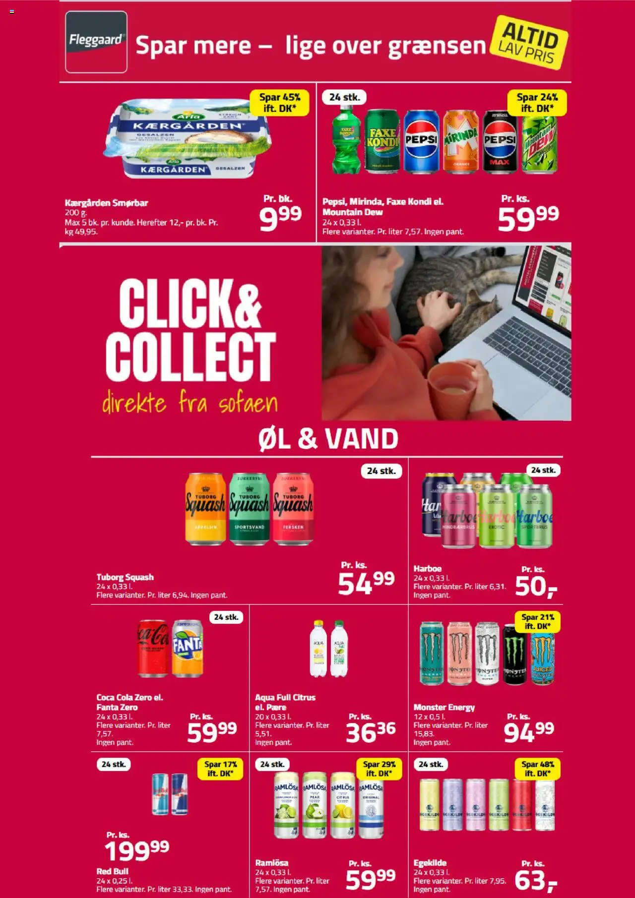 Fleggaard Tilbudsavis gyldig fra 03.09.2025 | Side: 1 | Produkter: Coca Cola, Fanta, Faxe Kondi, Pepsi