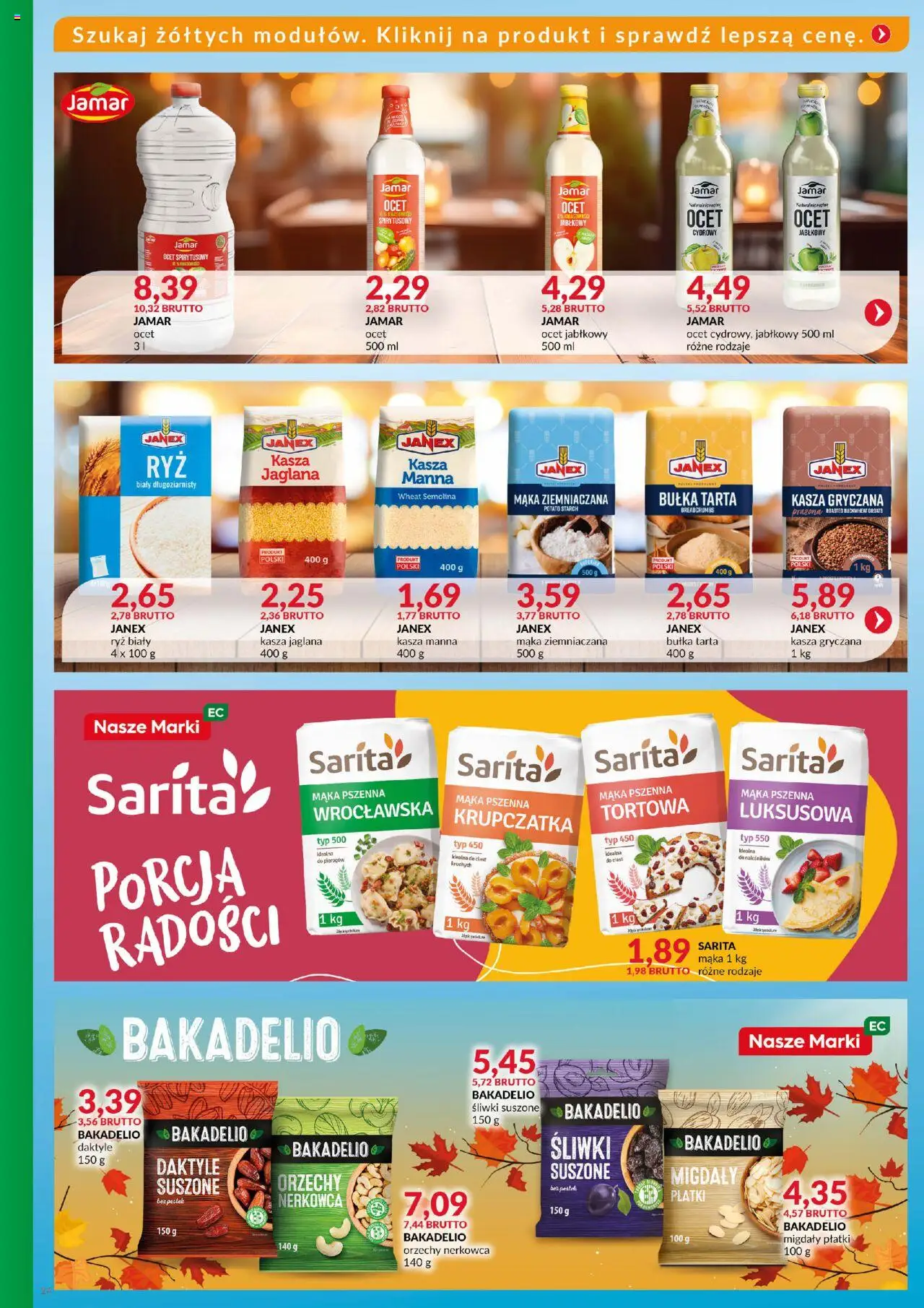 Eurocash Gazetka - Katalog Artykułów Spożywczych od 21.09.2025 | Strona: 24 | Produkty: Daktyle, Migdały płatki, Bułka tarta, Ryż