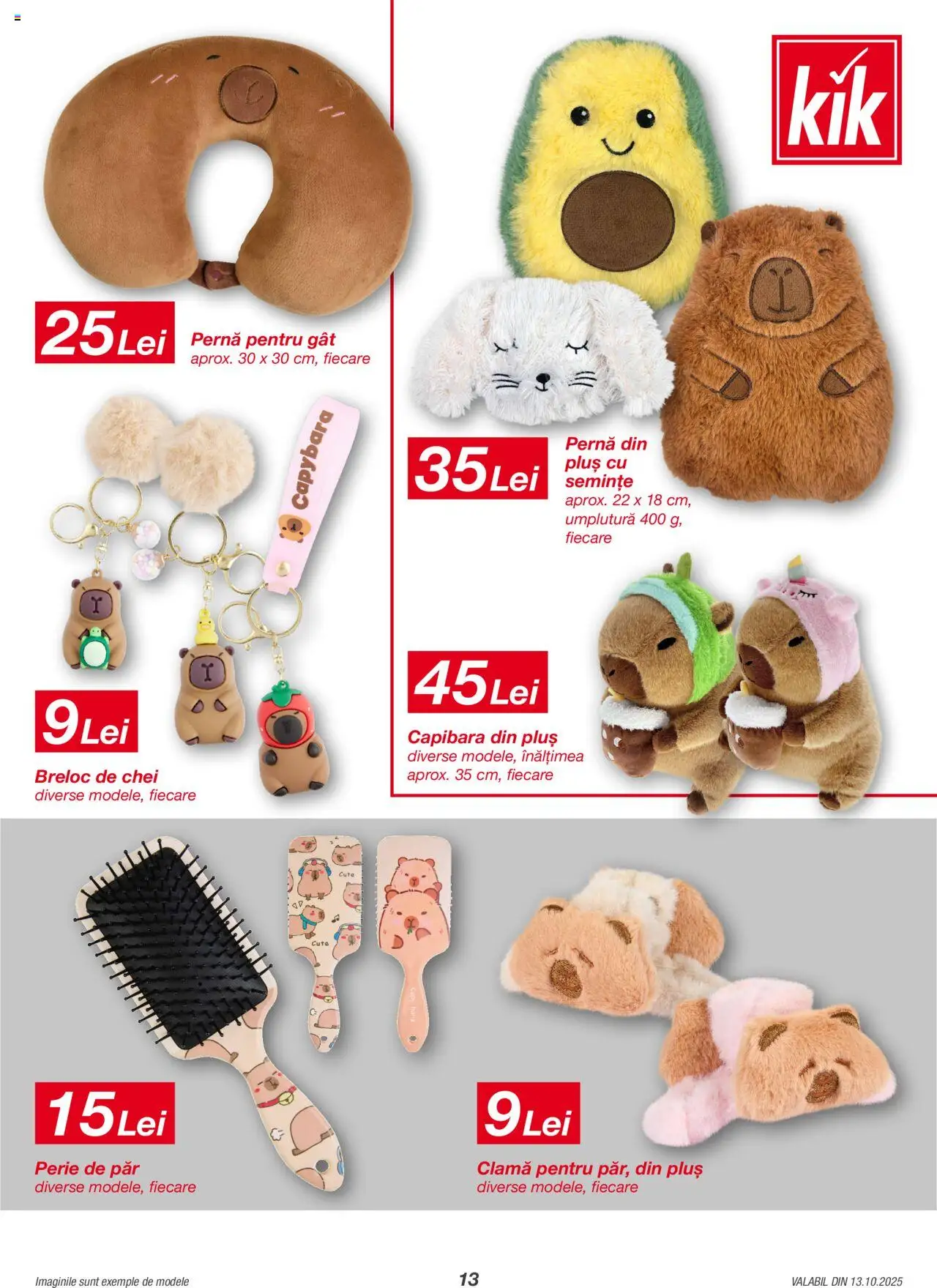 Noul catalog Kik – valabil de la 13.10.2025 | Pagină: 13 | Produse: Perie de păr, Pernă, Perie, Semințe