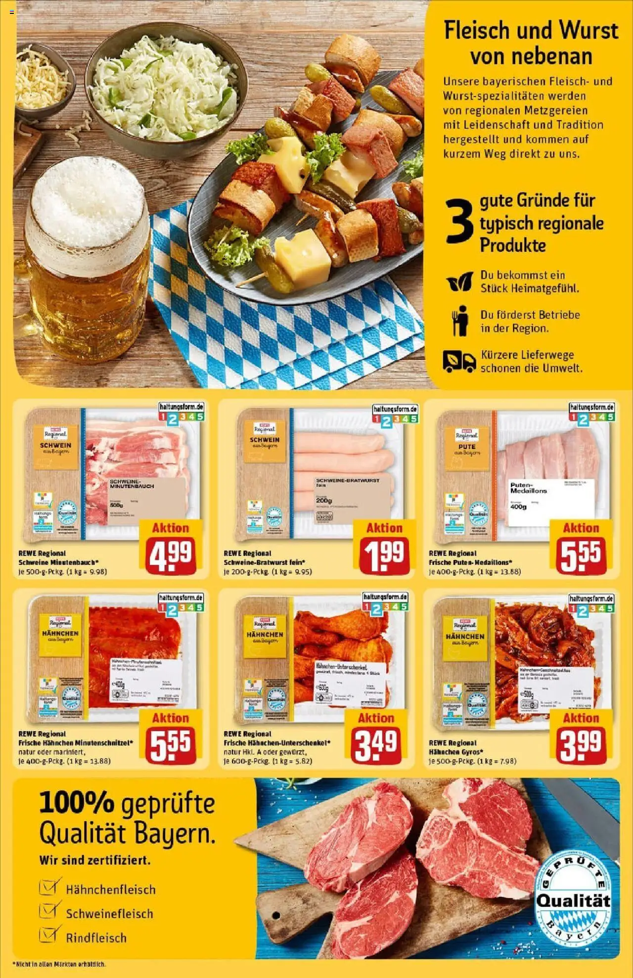 Rewe prospekt Dachau	 - gültig ab dem 29.06.2025 | Seite: 33 | Produkte: Pute, Hahnchen, Schweinefleisch, Fleisch