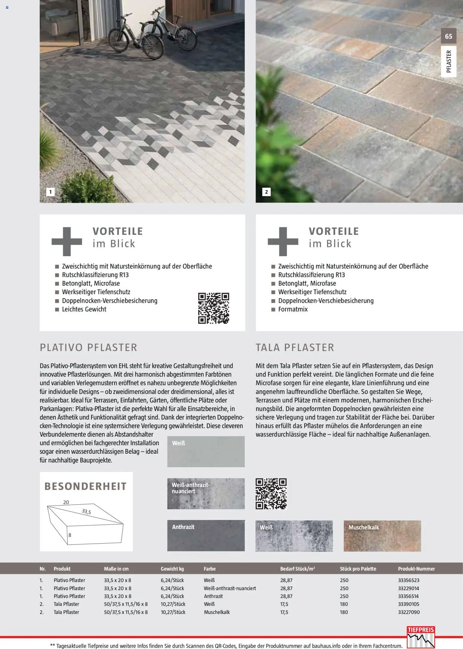 Bauhaus Gartenbaumaterialien 2026 – gültig ab 02.03.2026 | Seite: 65 | Produkte: Gewicht