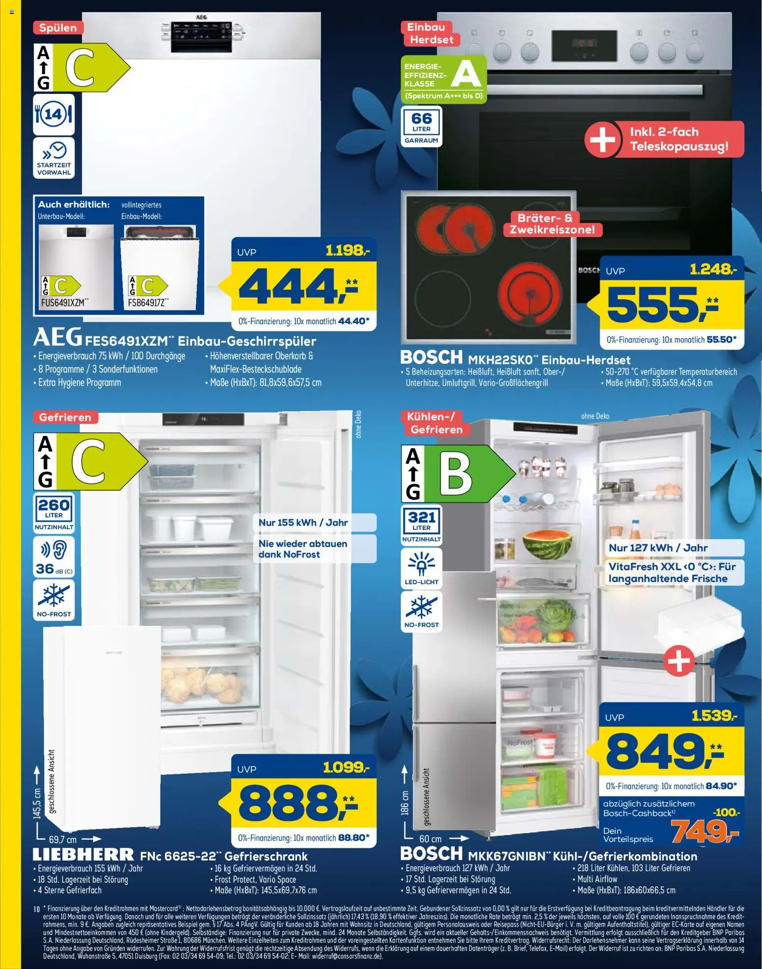Euronics Prospekt 	 – gültig ab 25.04.2026 | Seite: 10 | Produkte: Bosch, Liebherr, AEG, Gefrierschrank