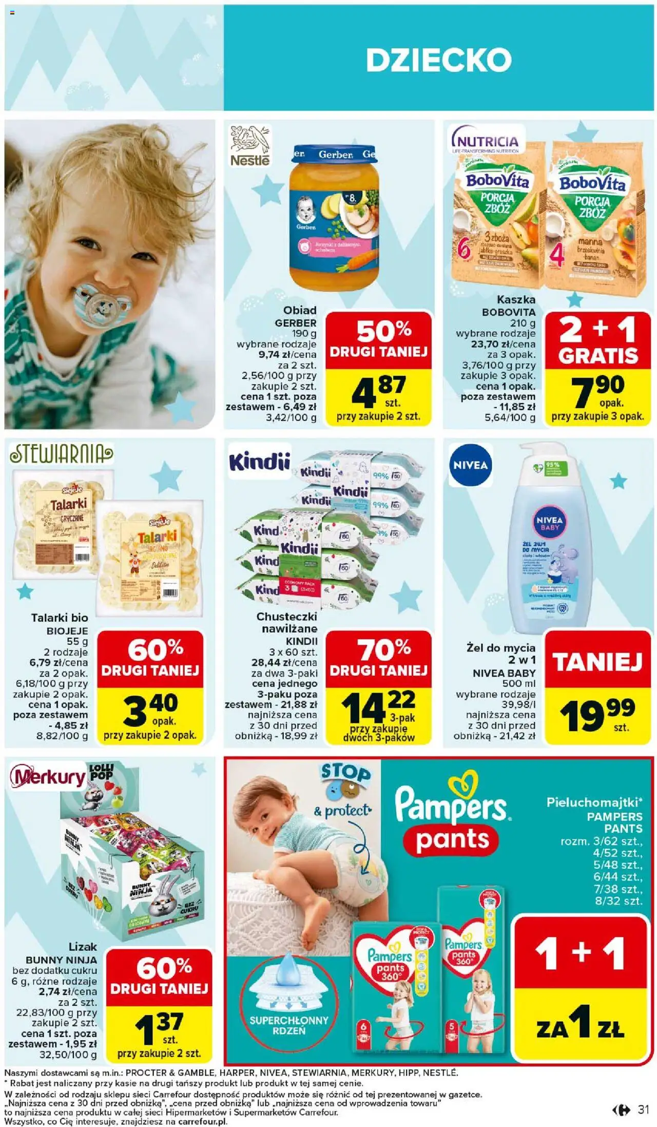 Carrefour Gazetka od 01.09.2025 | Strona: 33 | Produkty: Brzoskwinia, Pampers, Banan