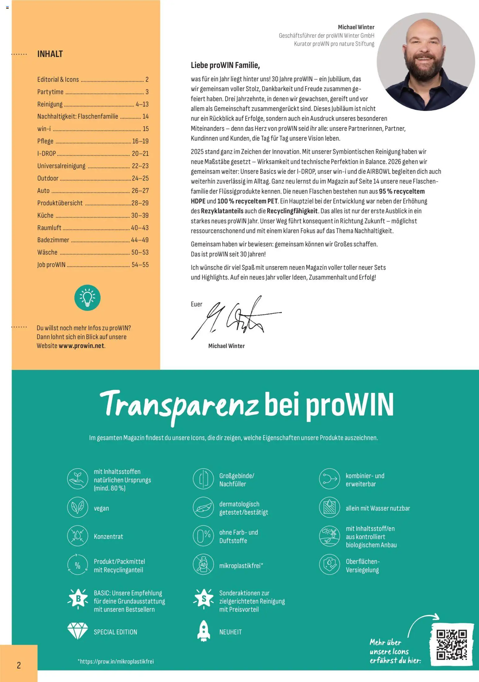 Katalog ProWin Januar/Juni 2026 – gültig ab 01.01.2026 | Seite: 2 | Produkte: Küche, Wasser