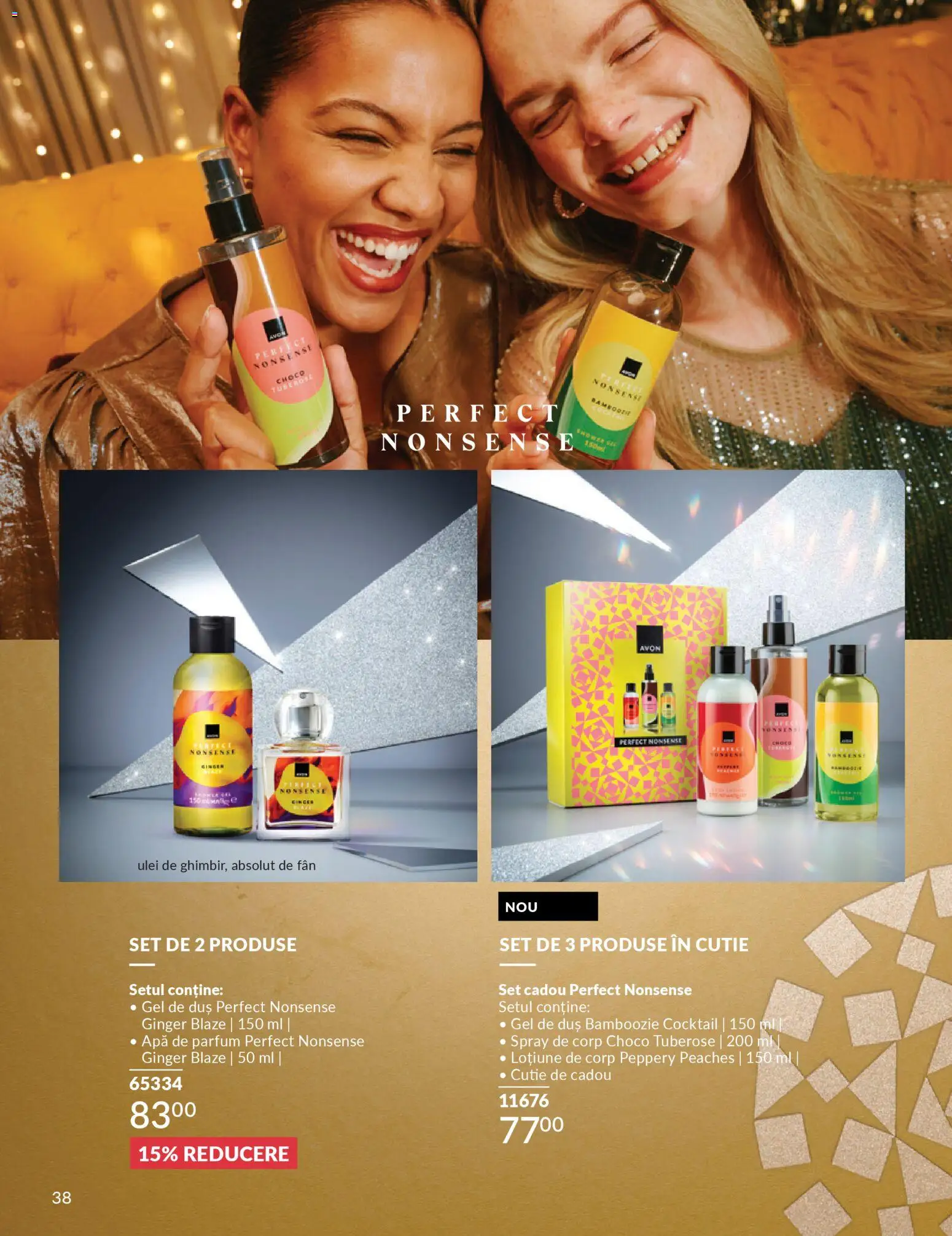 Noul catalog Avon – valabil de la 01.12.2025 | Pagină: 40 | Produse: Parfum, Ulei, Gel de duș, Cocktail