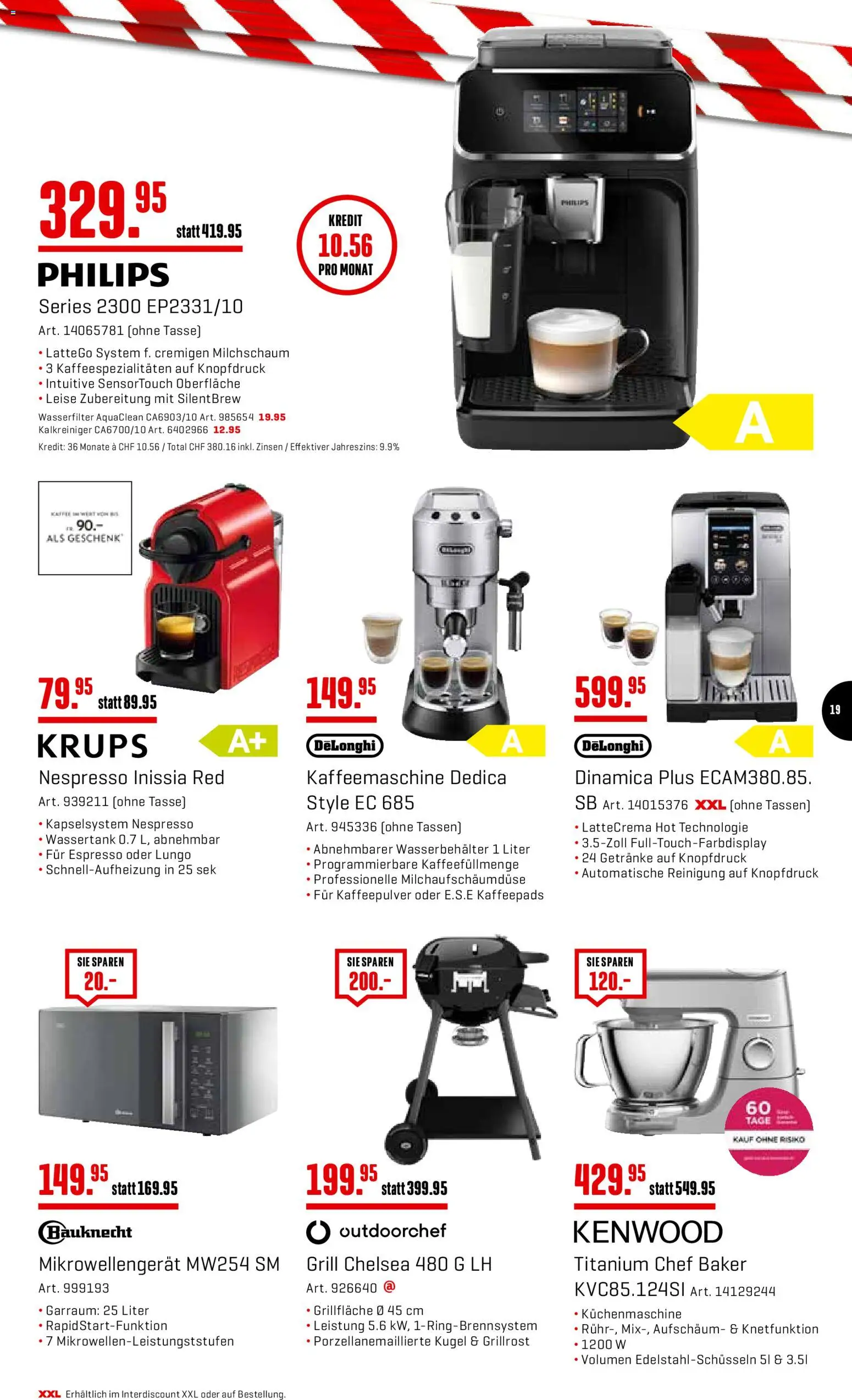 Interdiscount Aktionen – gültig ab 12.01.2026 | Seite: 19 | Produkte: Krups, Grill, Kaffeemaschine, Philips