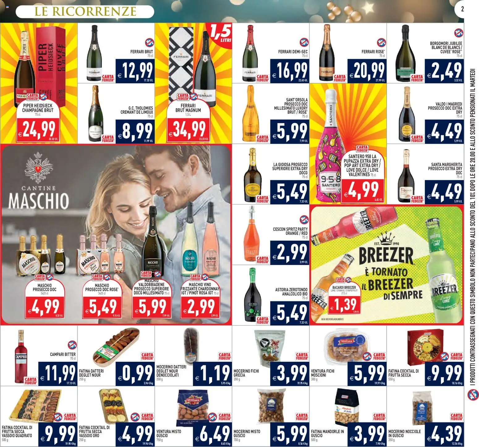 Volantino PIM Supermercati del 27.12.2025 | Pagina: 2 | Prodotti: Vino, Nocciole, Champagne, Vassoio