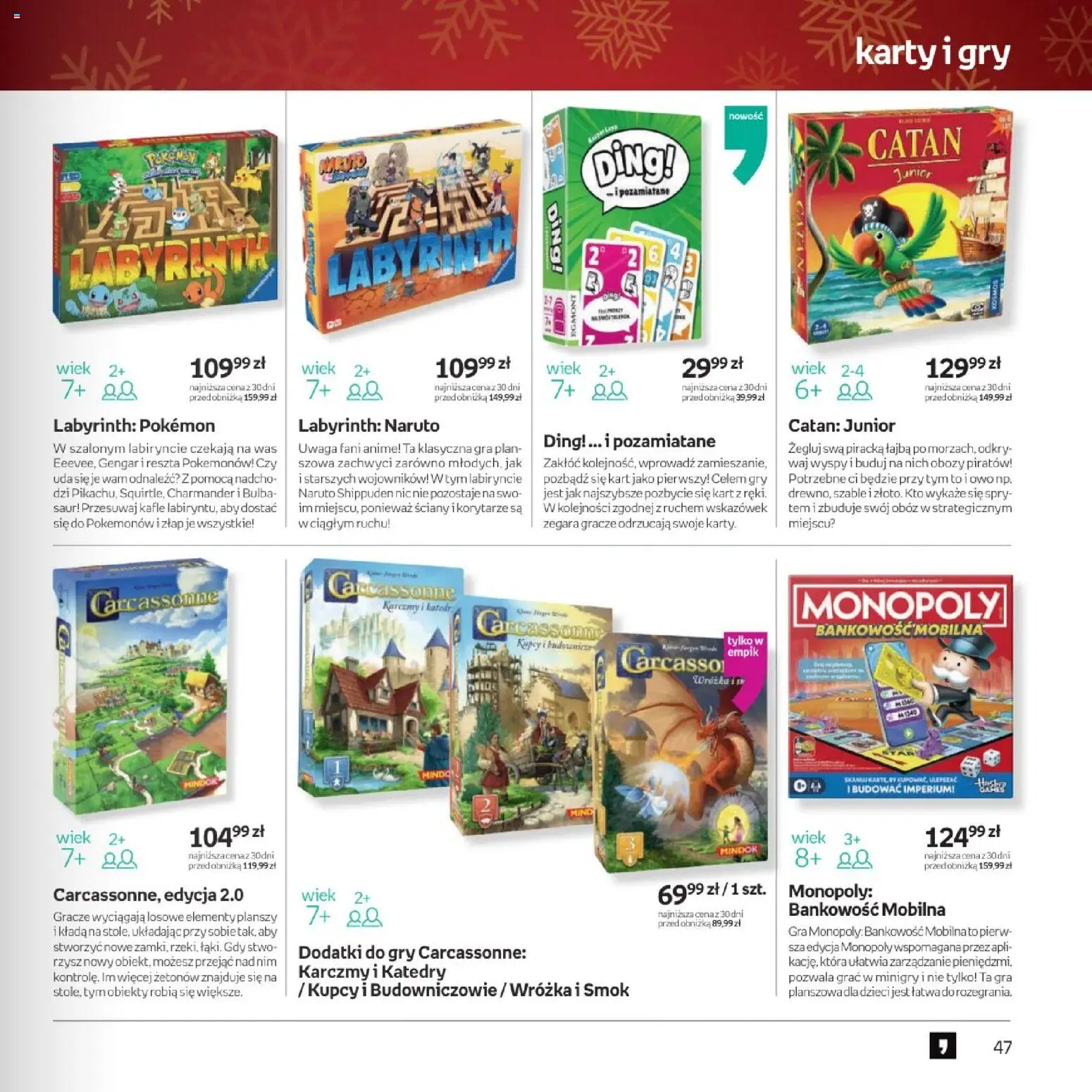 Empik promocje - Xmas Zabawki2 od 10.12.2025 | Strona: 47 | Produkty: Gra, Gry