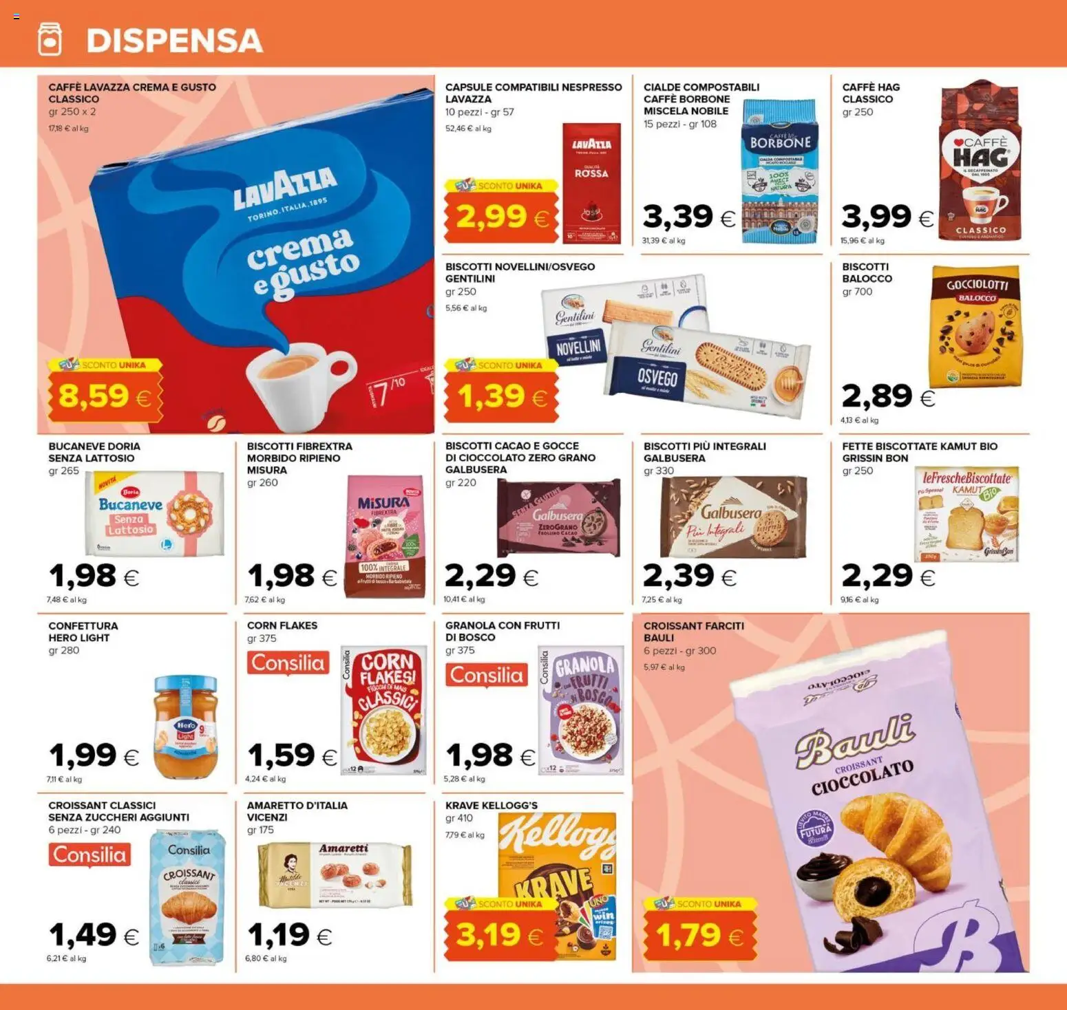 Volantino Tigre del 15.01.2026 | Pagina: 12 | Prodotti: Crema, Cioccolato, Biscotti, Lavazza