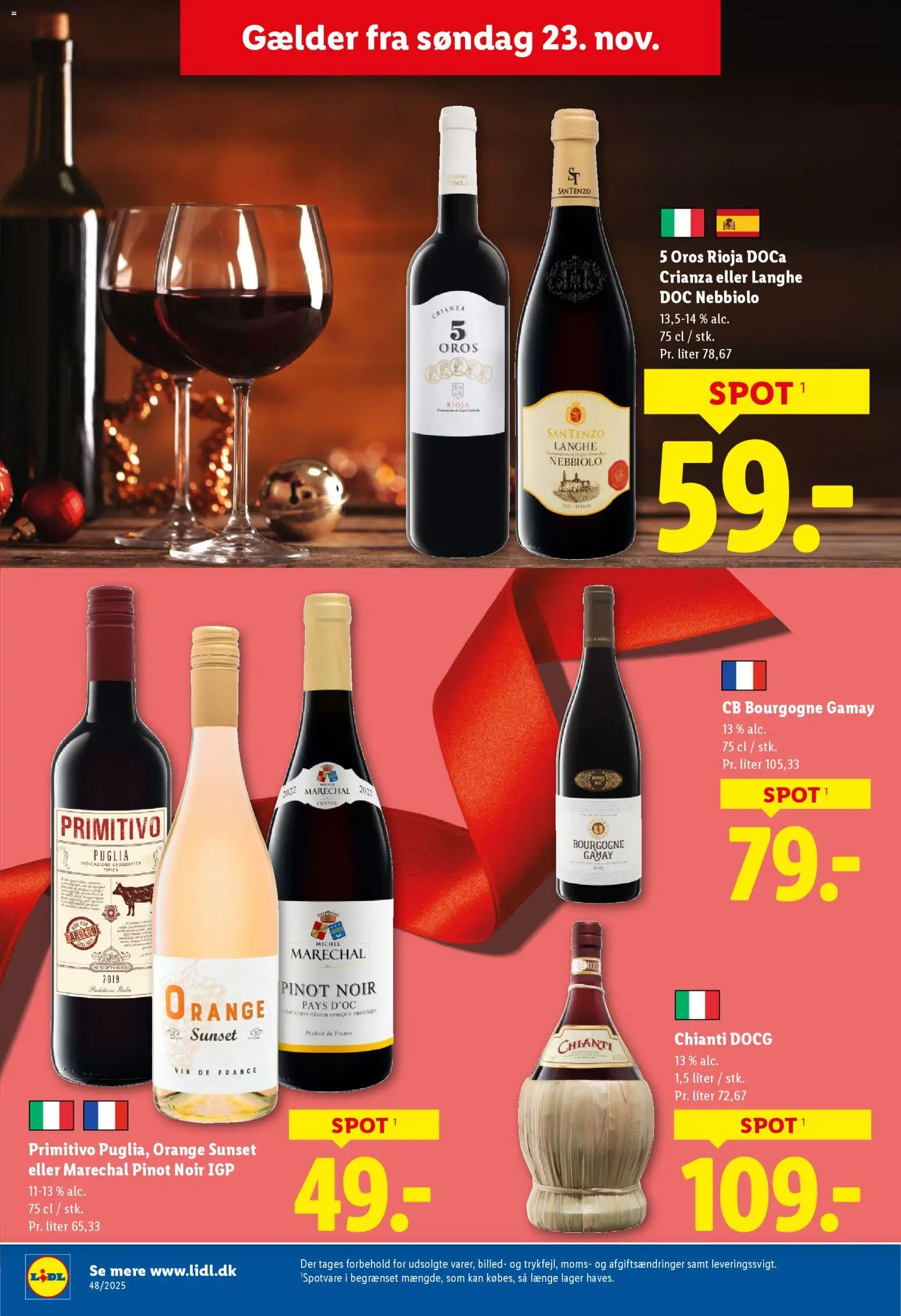 Lidl tilbudsavis – gyldig fra 23.11.2025 | Side: 12 | Produkter: Vin, Søm