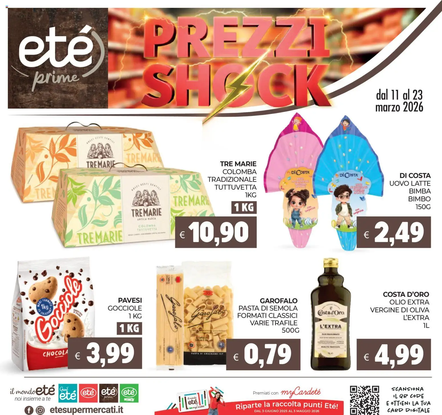Volantino Eté del 11.03.2026 | Pagina: 1 | Prodotti: Tè, Latte, Olio, Pasta