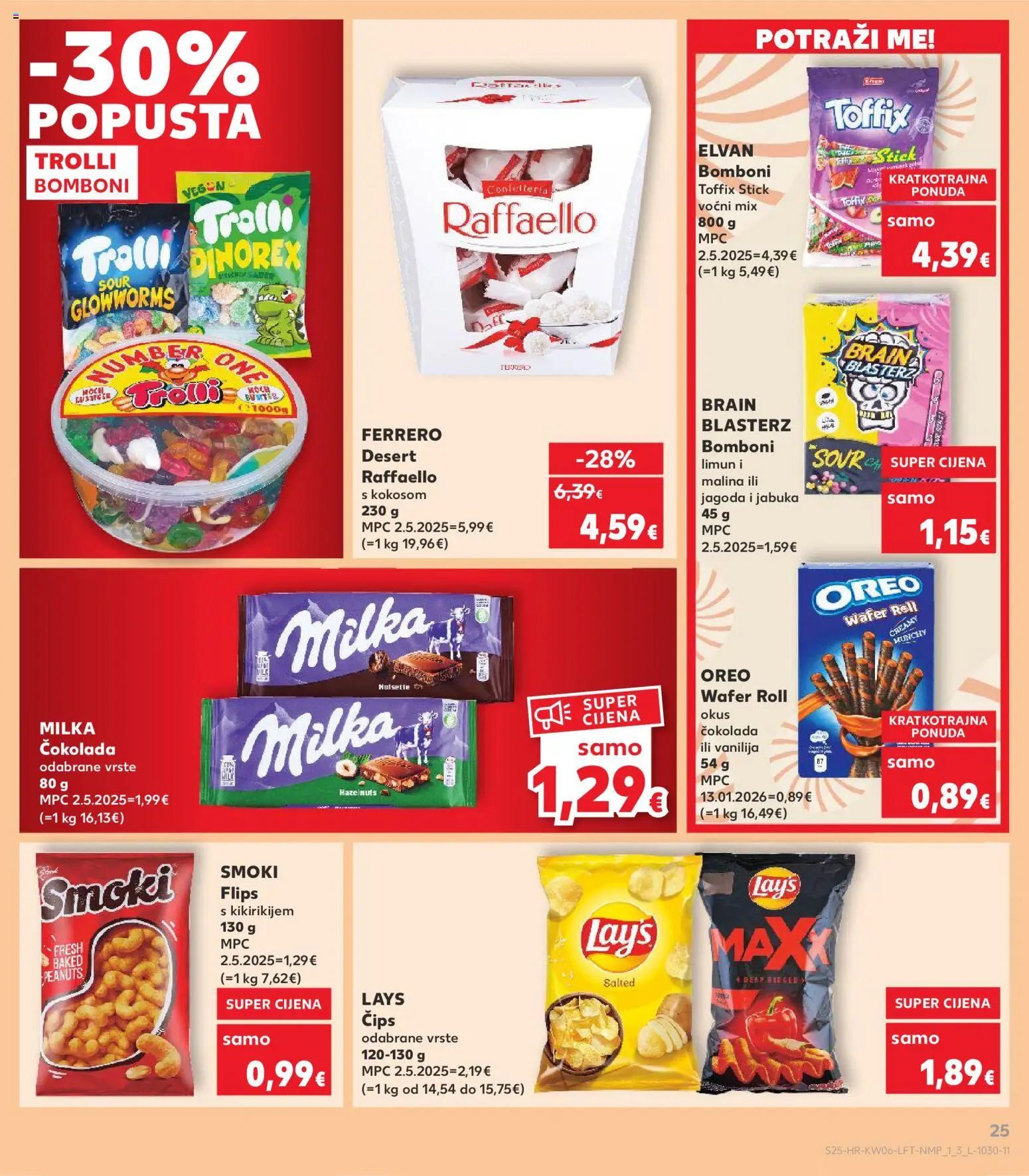 Kaufland katalog | vrijedi od 04.02.2026 | Stranica: 25 | Proizvodi: Flips, Bomboni, Limun, Milka