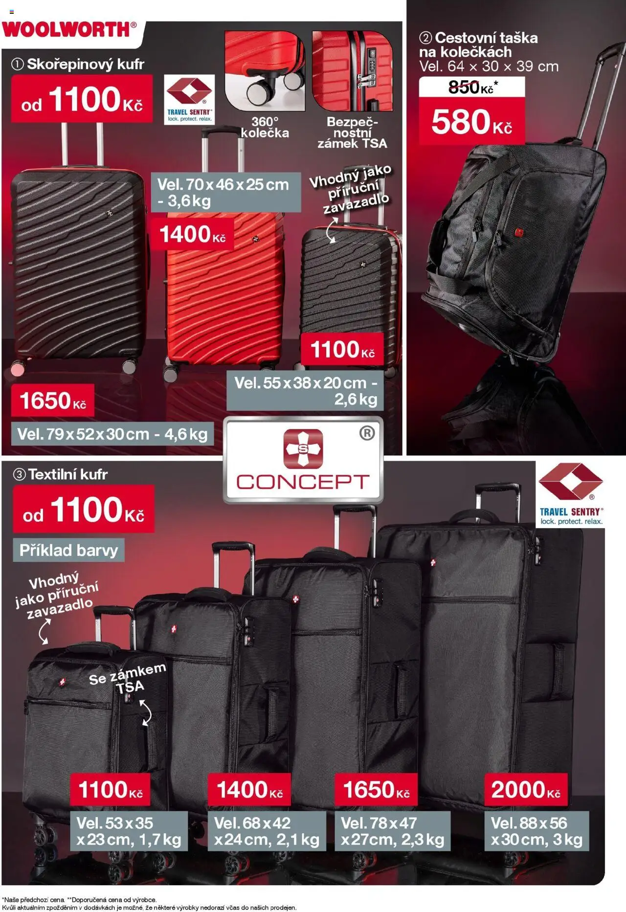 Woolworth leták od 04.08.2025 - akční nabídka | Strana: 10 | Produkty: Cestovní taška, Kufr na kolečkách, Taška, Barvy