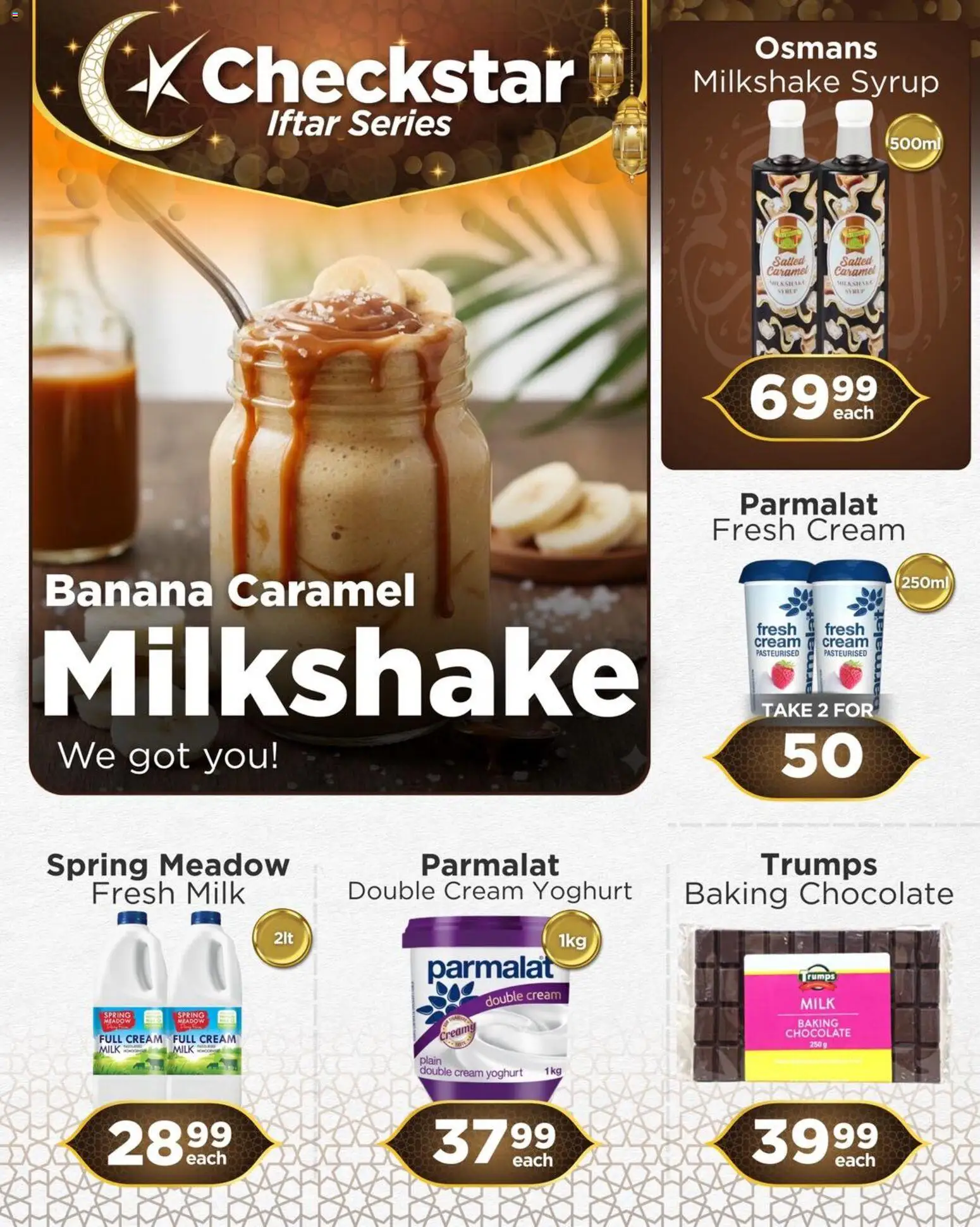 New Check Star catalogue – valid from 13.03.2026 | Page: 1 | Products: Milk, Chocolate, Syrup, Caramel