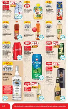 Auchan akciós ujság - amely érvényes a következő dátumtól: 10.07.2025 | Oldal: 34 | Termékek: Gyümölcslé, Fanta, Bacardi breezer, Narancs