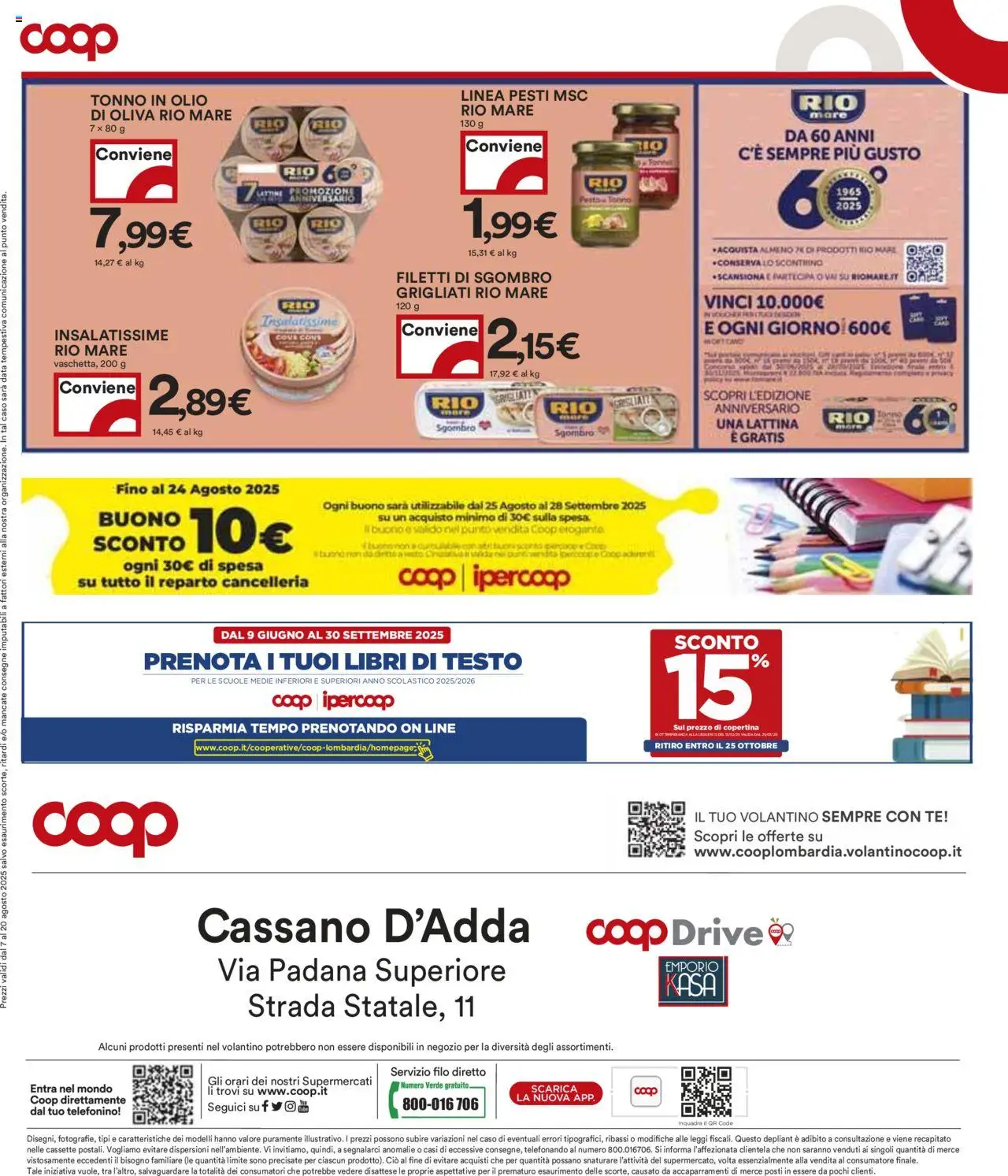 Volantino COOP del 07.08.2025 | Pagina: 25 | Prodotti: Tè, Olio, Tonno, Sgombro