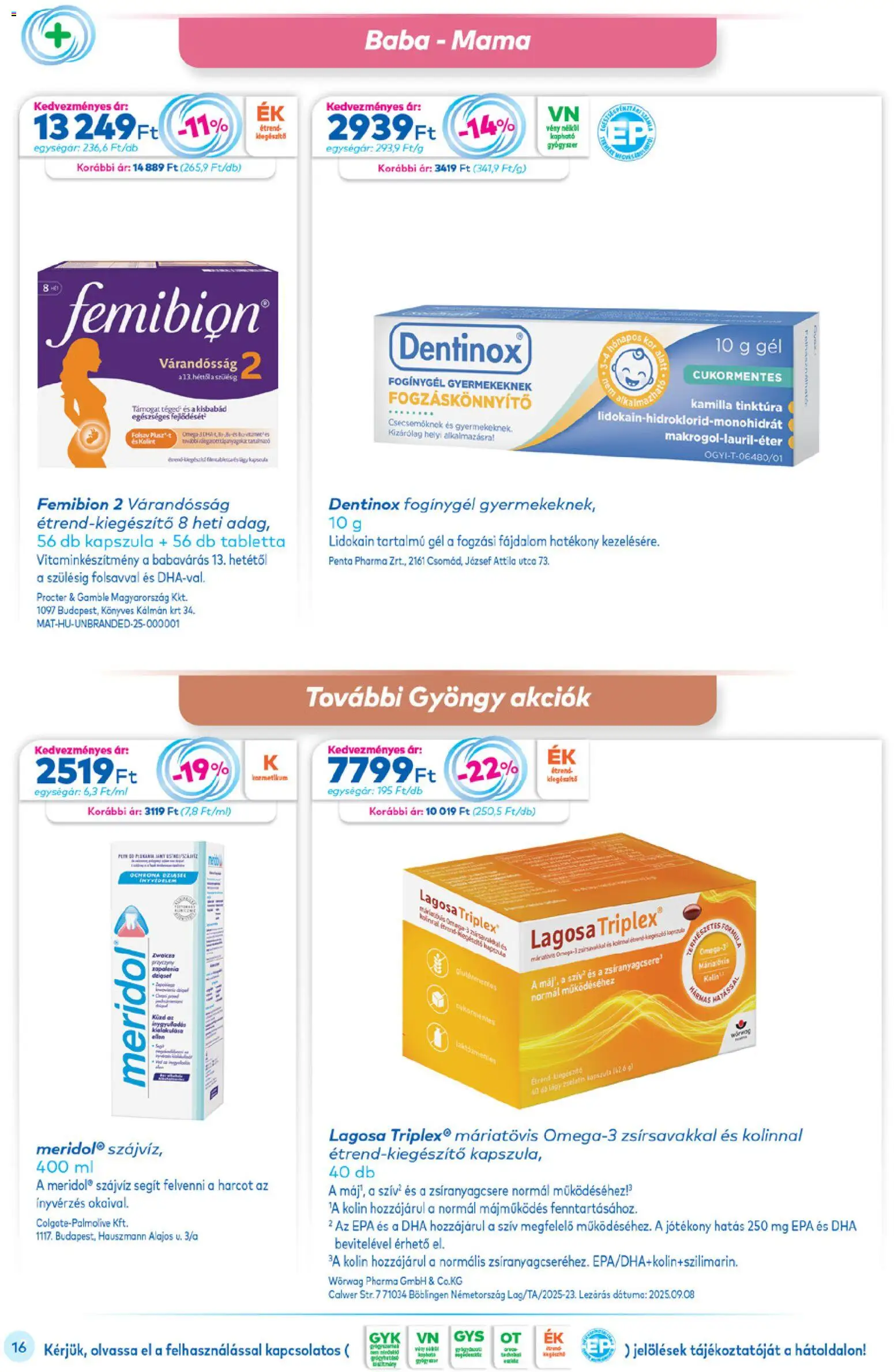 Gyöngy Patikák akciós ujság - amely érvényes a következő dátumtól: 01.11.2025 | Oldal: 16
