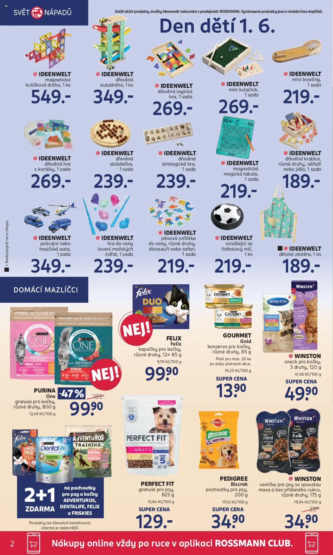 Rossmann leták od 21.05.2025 | Strana: 2 | Produkty: Granule, Gourmet Gold, Pedigree, Hra