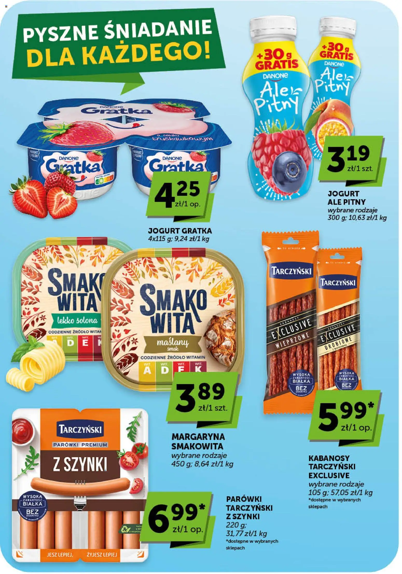 Groszek gazetka - Minimarket od 23.04.2026 | Strona: 13 | Produkty: Kabanosy, Parówki, Margaryna, Jogurt