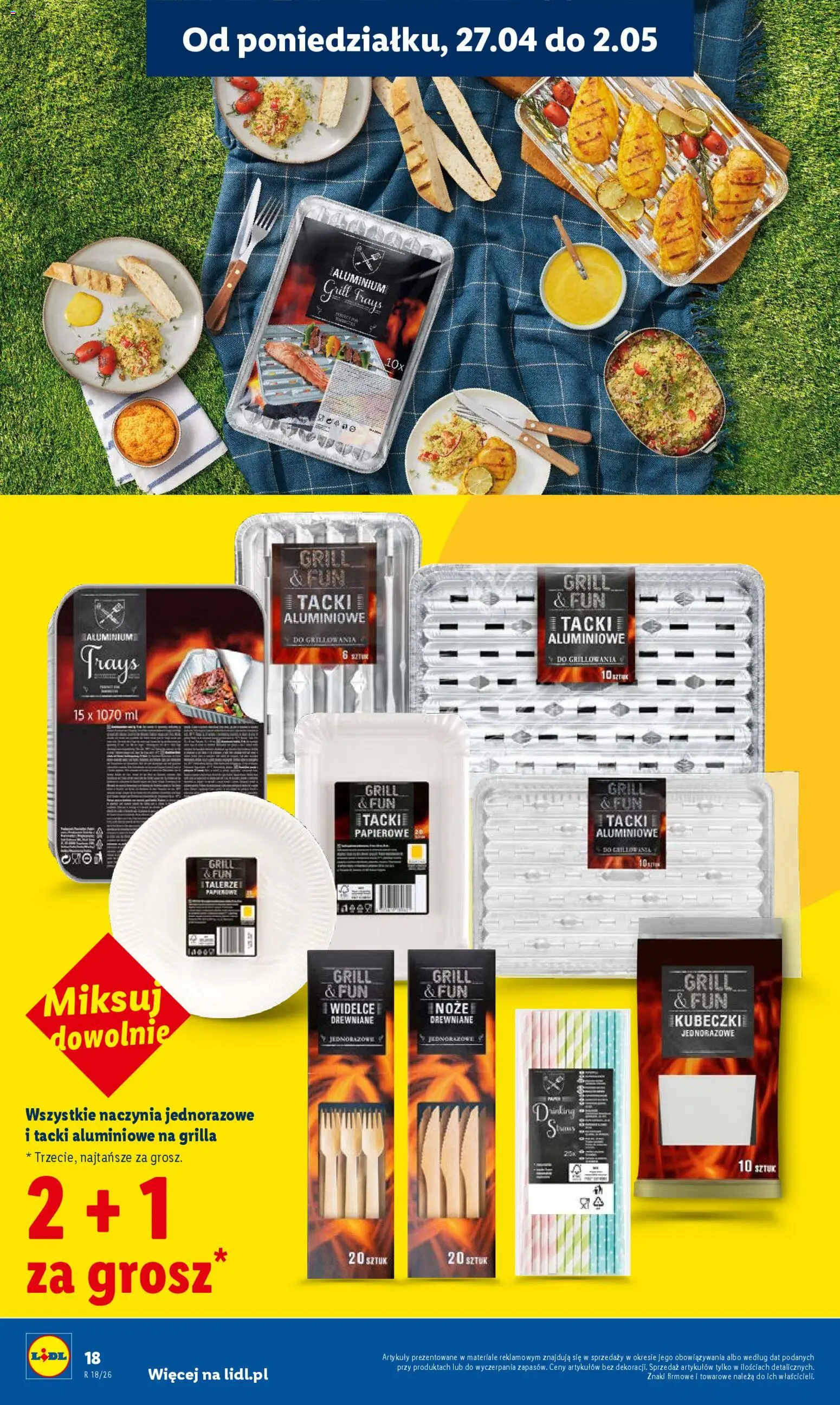 Lidl gazetka od 29.04.2026 | Strona: 18 | Produkty: Grill, Talerze