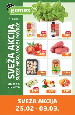 Gomex sveža akcija - pregled Gomex kataloga - važi od 25.02.2026
