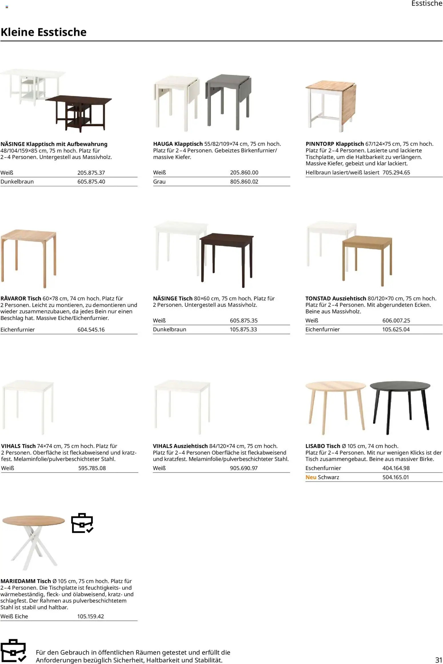 Ikea Essplatz – gültig ab 02.01.2026 | Seite: 31 | Produkte: Tisch