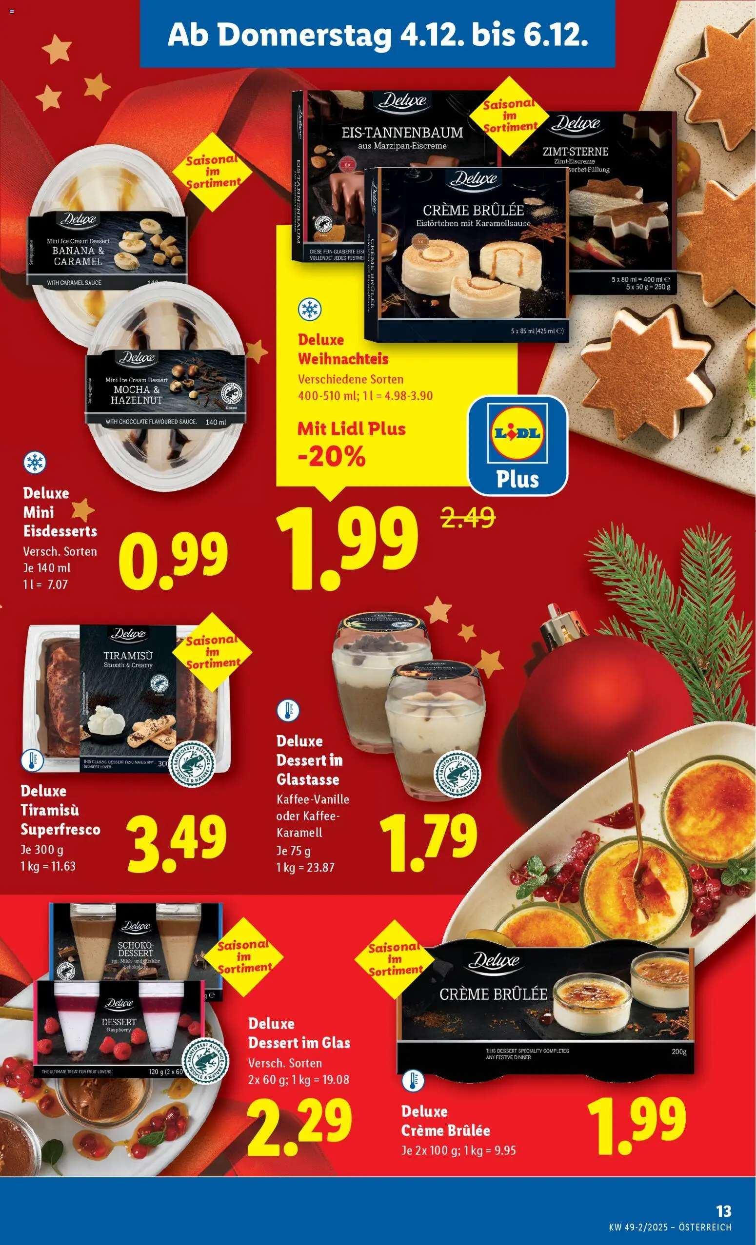 Lidl Flugblatt - Eisenstadt, Ebenfurth, Mattersburg gültig ab 04.12.2025 | Seite: 15 | Produkte: Eis, Creme, Kaffee, Schokolade