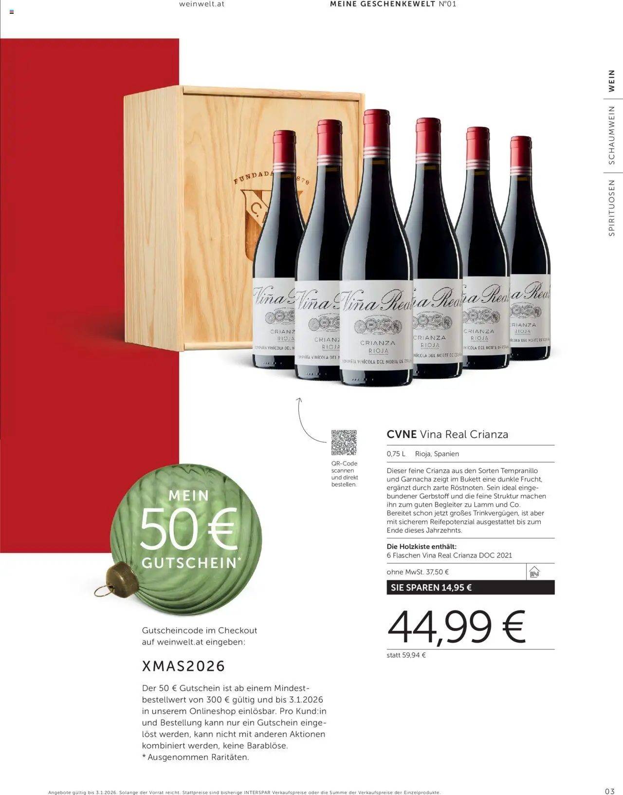 Interspar Geschenkewelt  gültig ab 08.10.2025 | Seite: 3 | Produkte: Wein