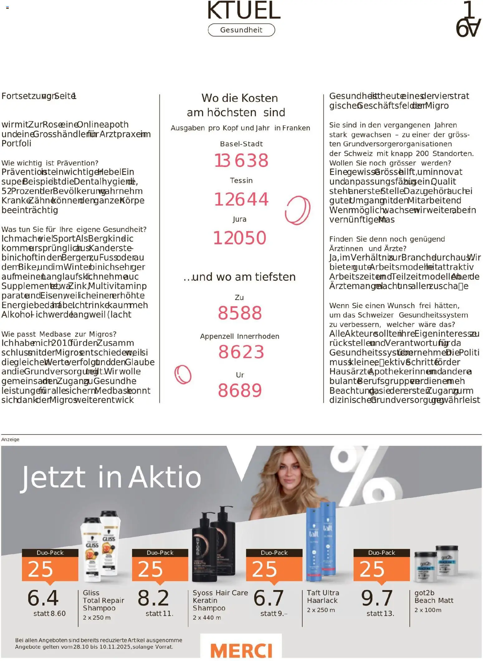Migros Migros-Magazin-44-2025-d-AA – gültig ab 27.10.2025 | Seite: 19 | Produkte: Jura, Shampoo
